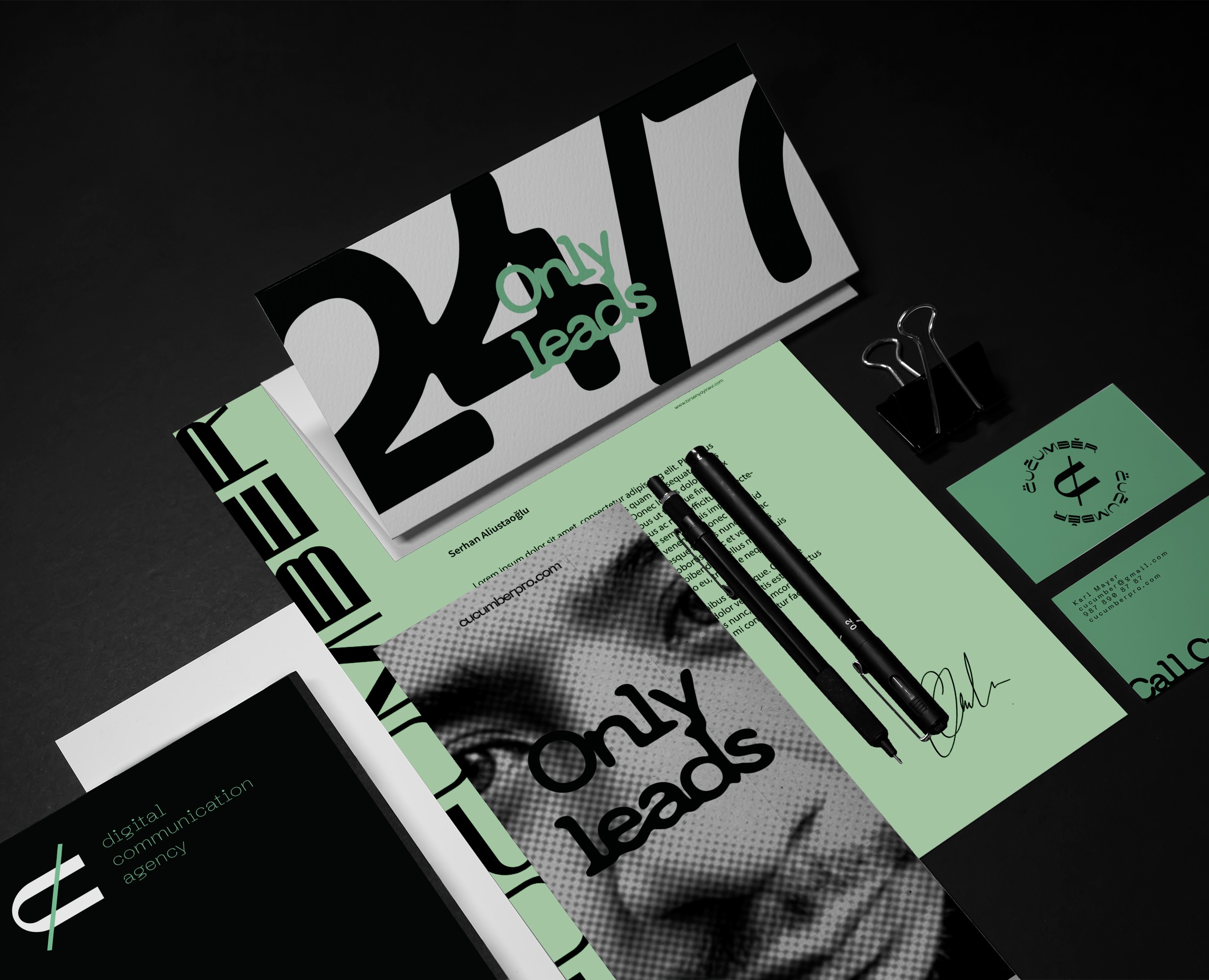 Лого и айдентика для рекламного агентства на Dprofile