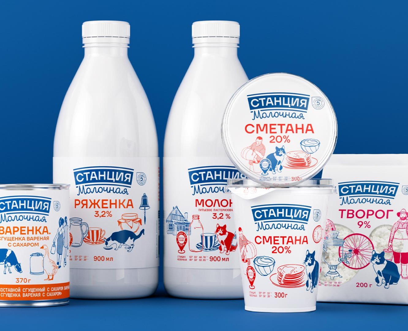 Станция молочная: обновление бренда молочной продукции СТМ Пятёрочки на Dprofile