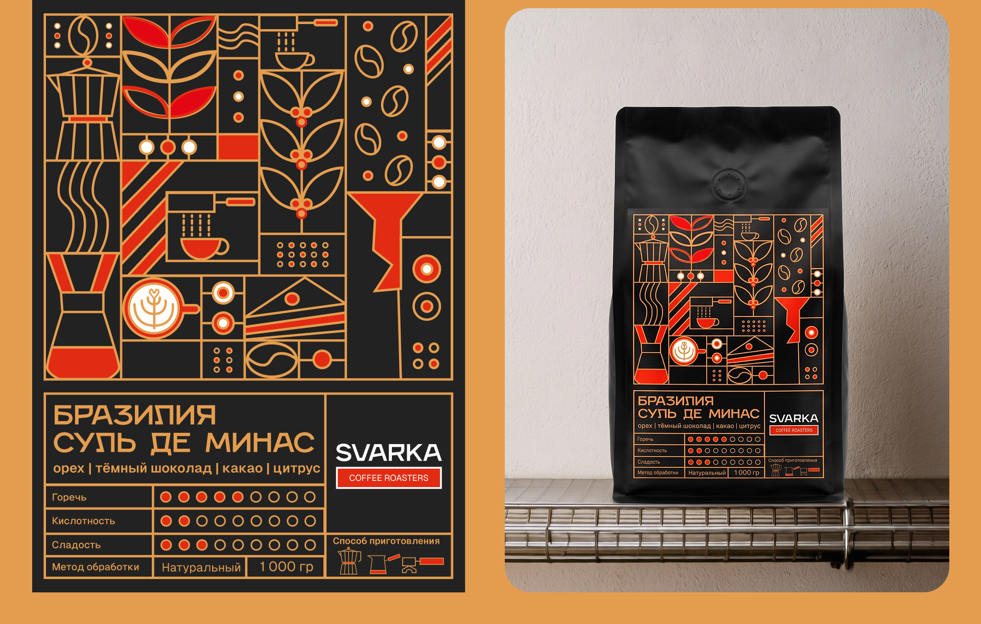 Айдентика для кофейни | Svarka Coffee Roasters — Изображение №9 — Брендинг, Иллюстрация на Dprofile