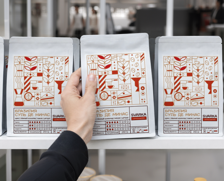 Айдентика для кофейни | Svarka Coffee Roasters — Брендинг, Иллюстрация на Dprofile