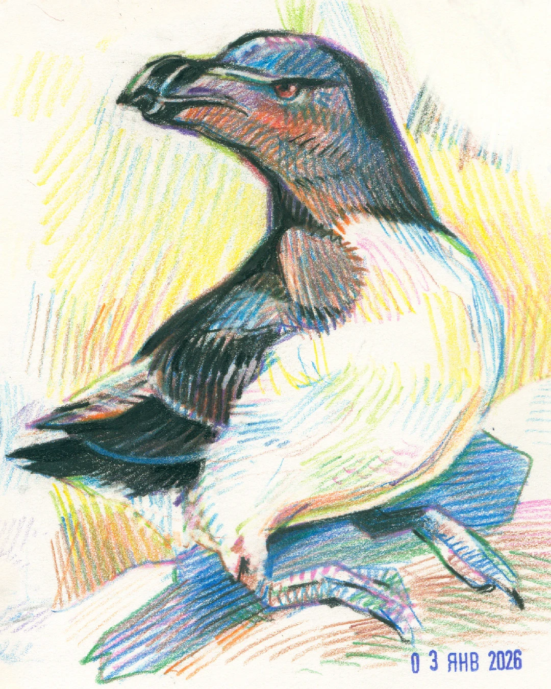 Птицы цветными карандашами — Изображение №4 — Иллюстрация, Графика на Dprofile