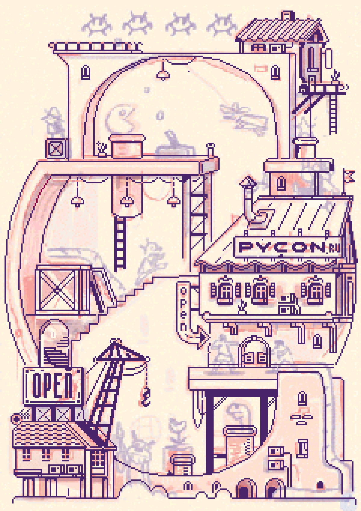 PIXEL POWER: PyCon 2022 — Ретро-Встреча Игровых Легенд и Py… — Изображение №4 — Брендинг, Иллюстрация на Dprofile