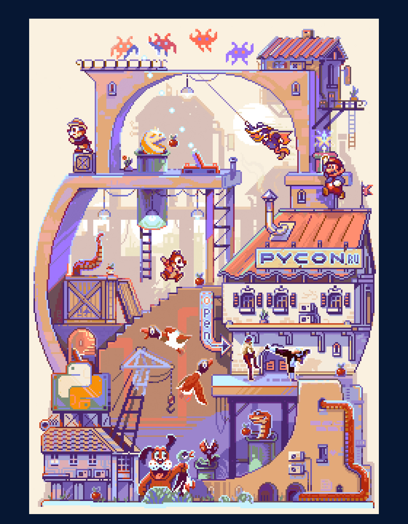 PIXEL POWER: PyCon 2022 — Ретро-Встреча Игровых Легенд и Py… — Изображение №2 — Брендинг, Иллюстрация на Dprofile