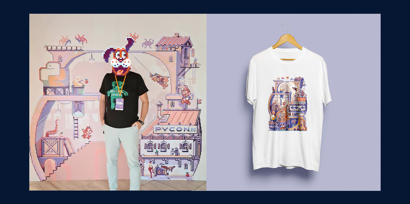 PIXEL POWER: PyCon 2022 — Ретро-Встреча Игровых Легенд и Py… — Изображение №6 — Брендинг, Иллюстрация на Dprofile