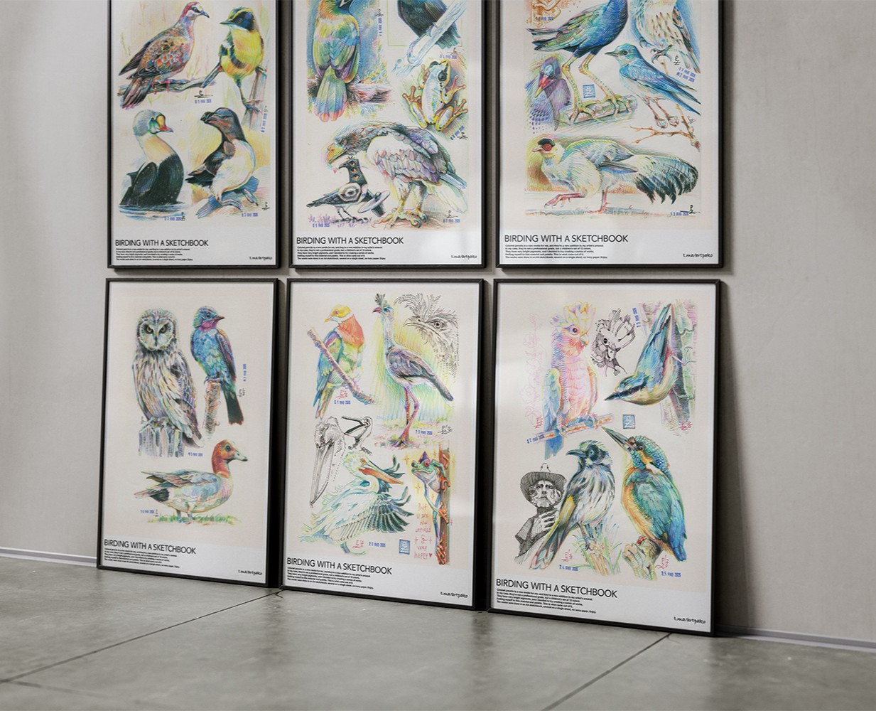 Птицы цветными карандашами на Dprofile