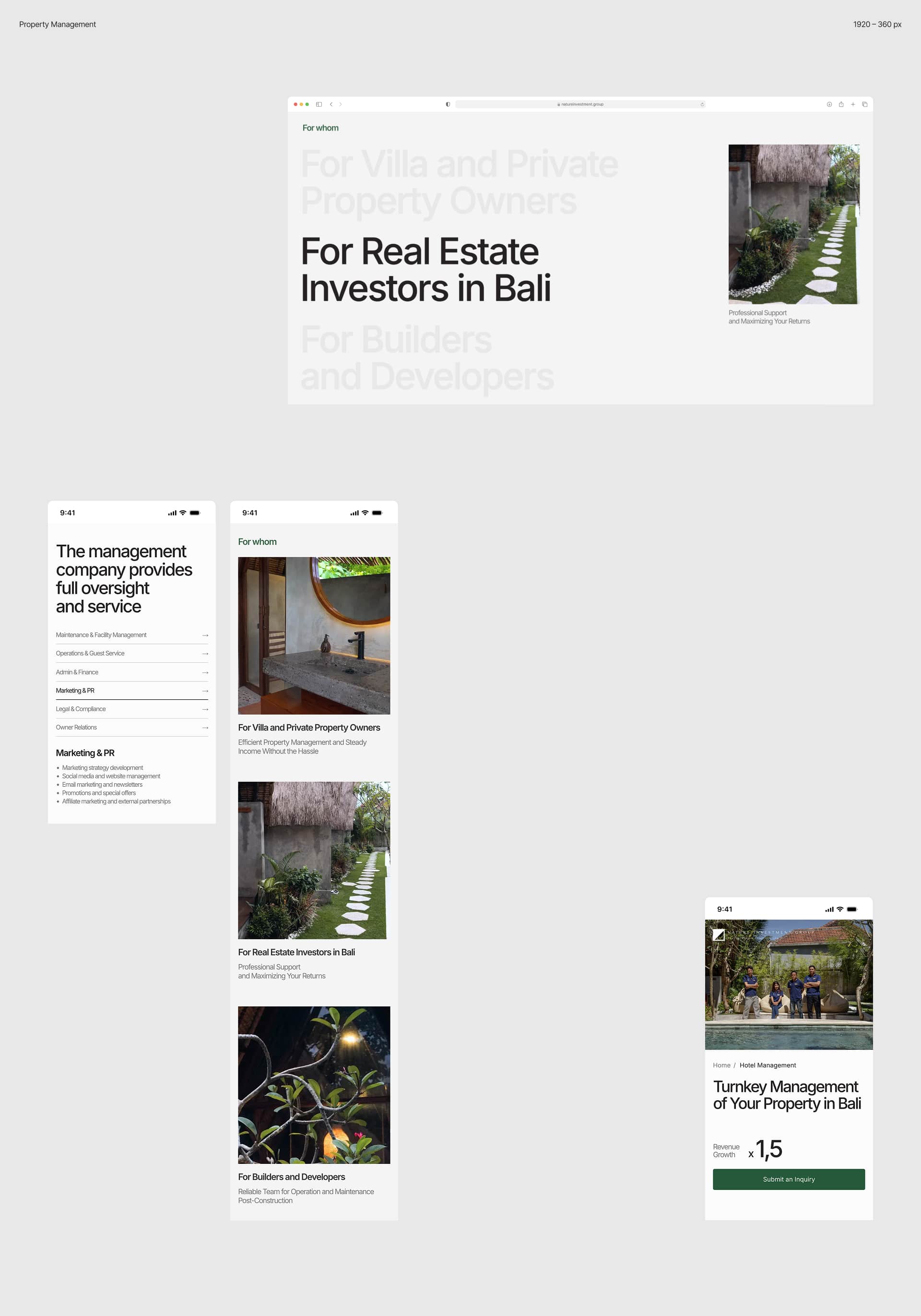 Bali Property & Hotel Investment — Изображение №11 — Интерфейсы, Анимация на Dprofile