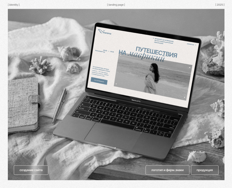 Landing page and brand identity for travel to Mauritius на Dprofile