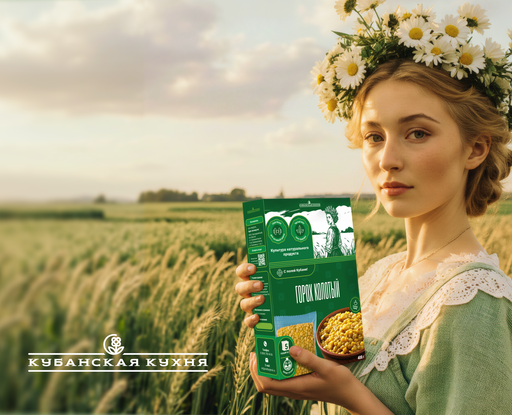 Упаковка крупы «Кубанская кухня» на Dprofile