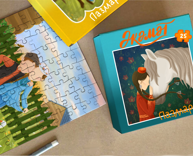 Этно пазлы для детей — Брендинг, Иллюстрация на Dprofile