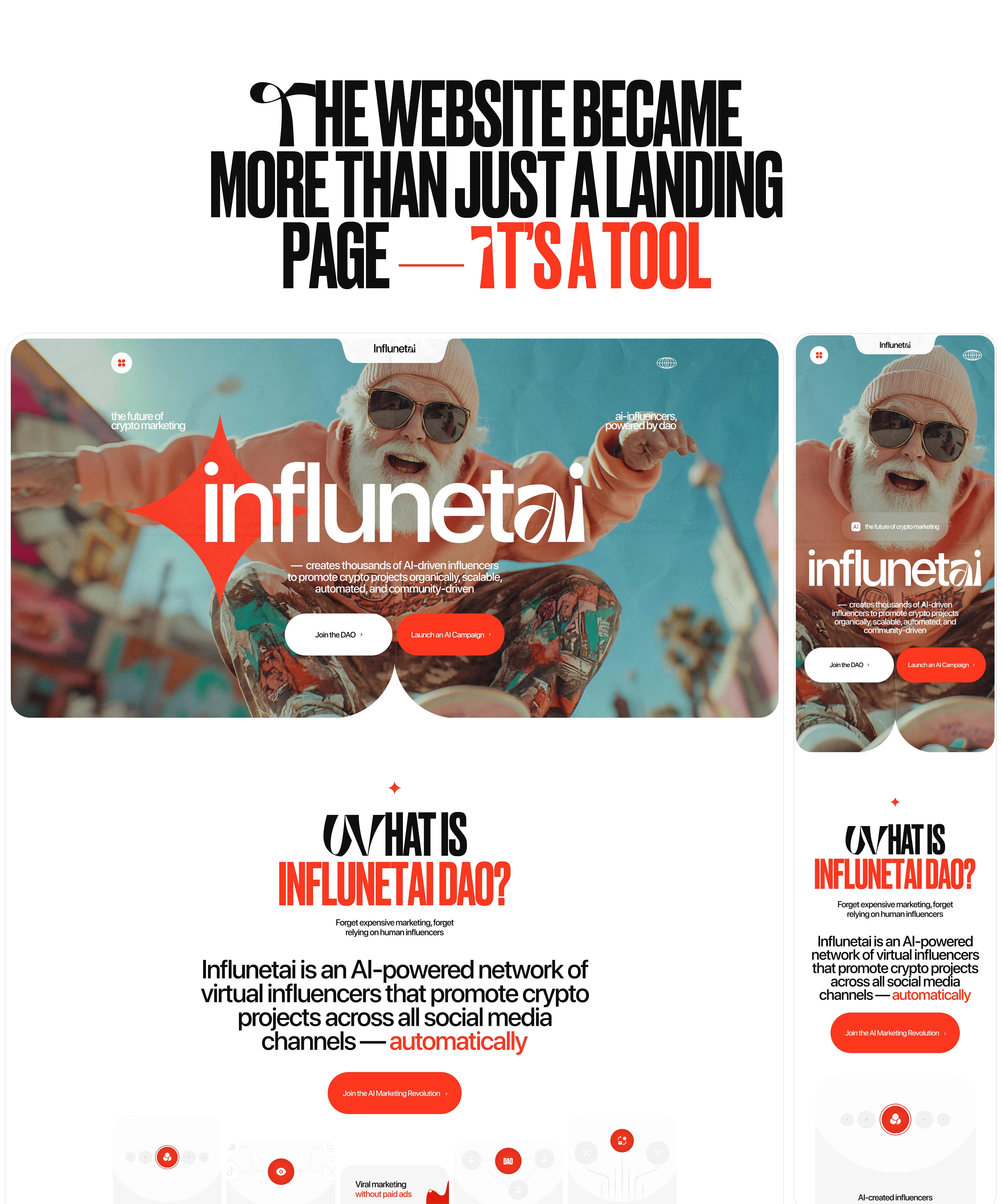 Influnetai website design | Crypto AI — Изображение №2 — Интерфейсы на Dprofile