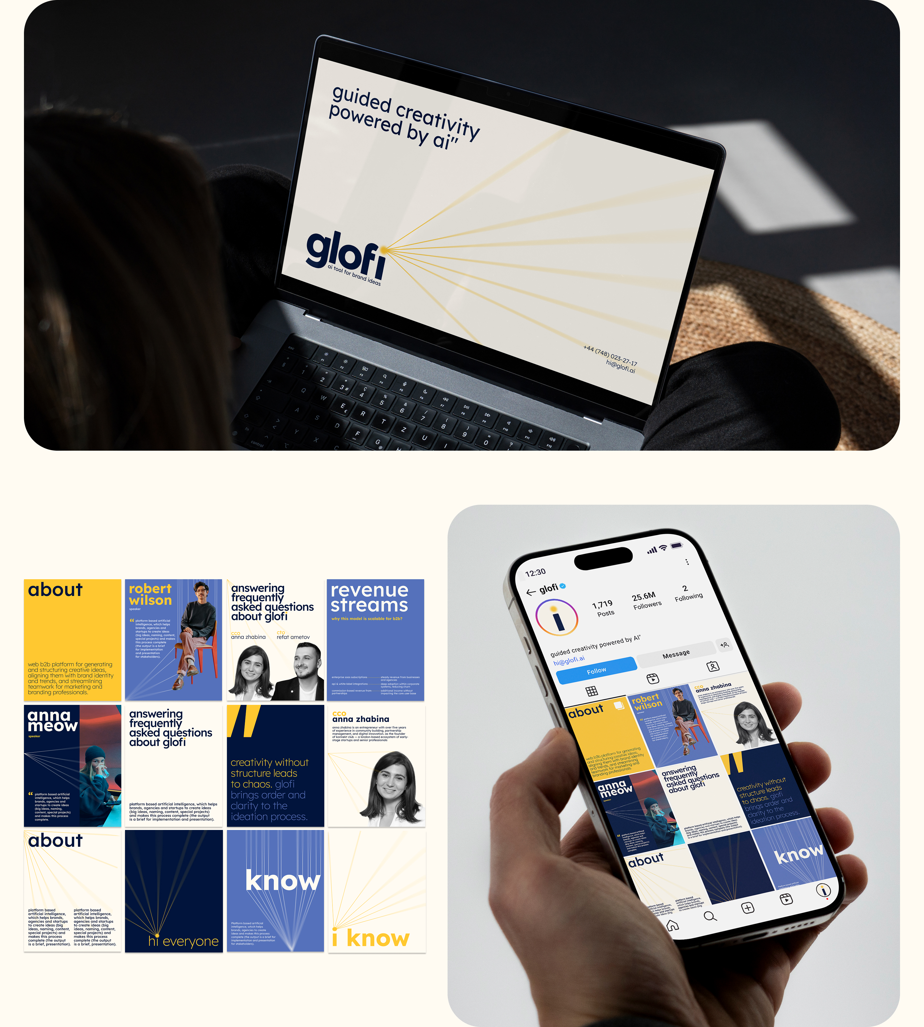 GLOFI: branding for an AI creative platform — Изображение №5 — Брендинг на Dprofile