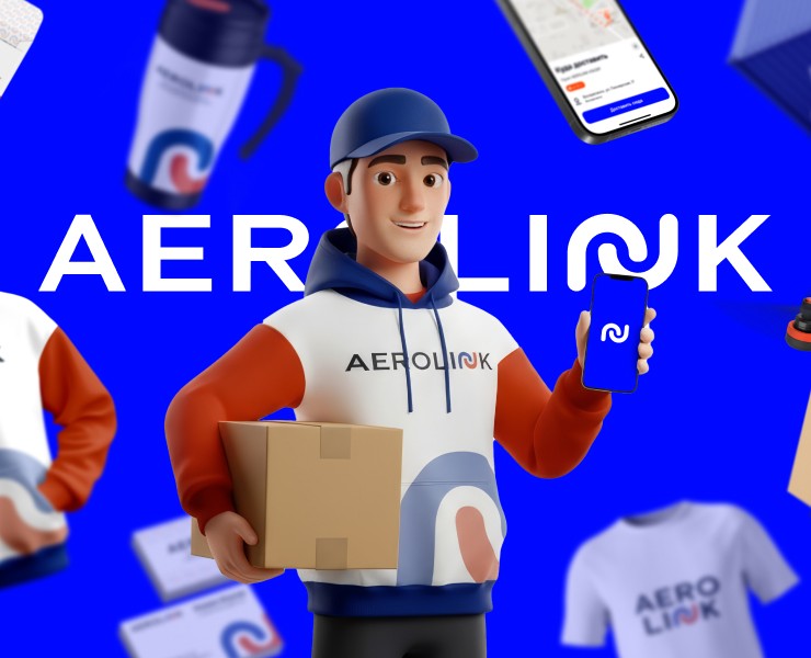 Фирменный стиль для компании AEROLINK на Dprofile