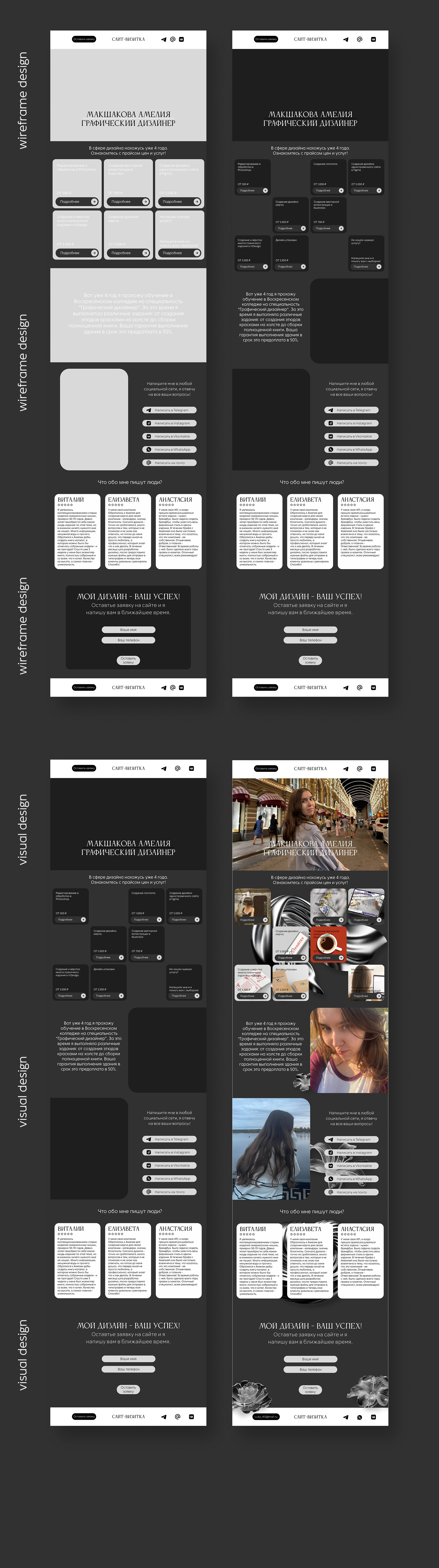 Разработка сайт-визитки — Изображение №2 — Брендинг на Dprofile