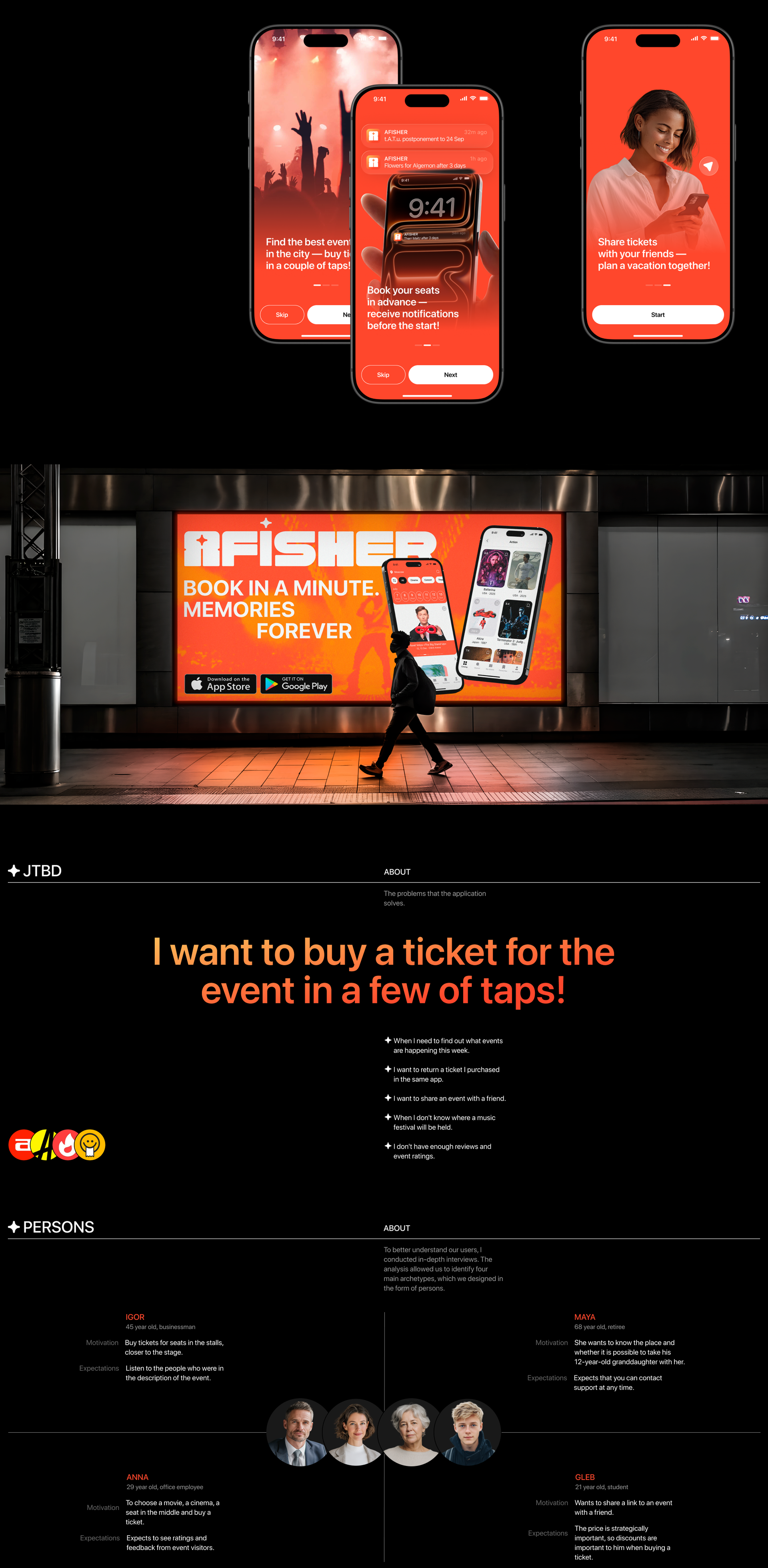 Afisher | Event Tickets App | UX/UI — Изображение №2 — Интерфейсы на Dprofile