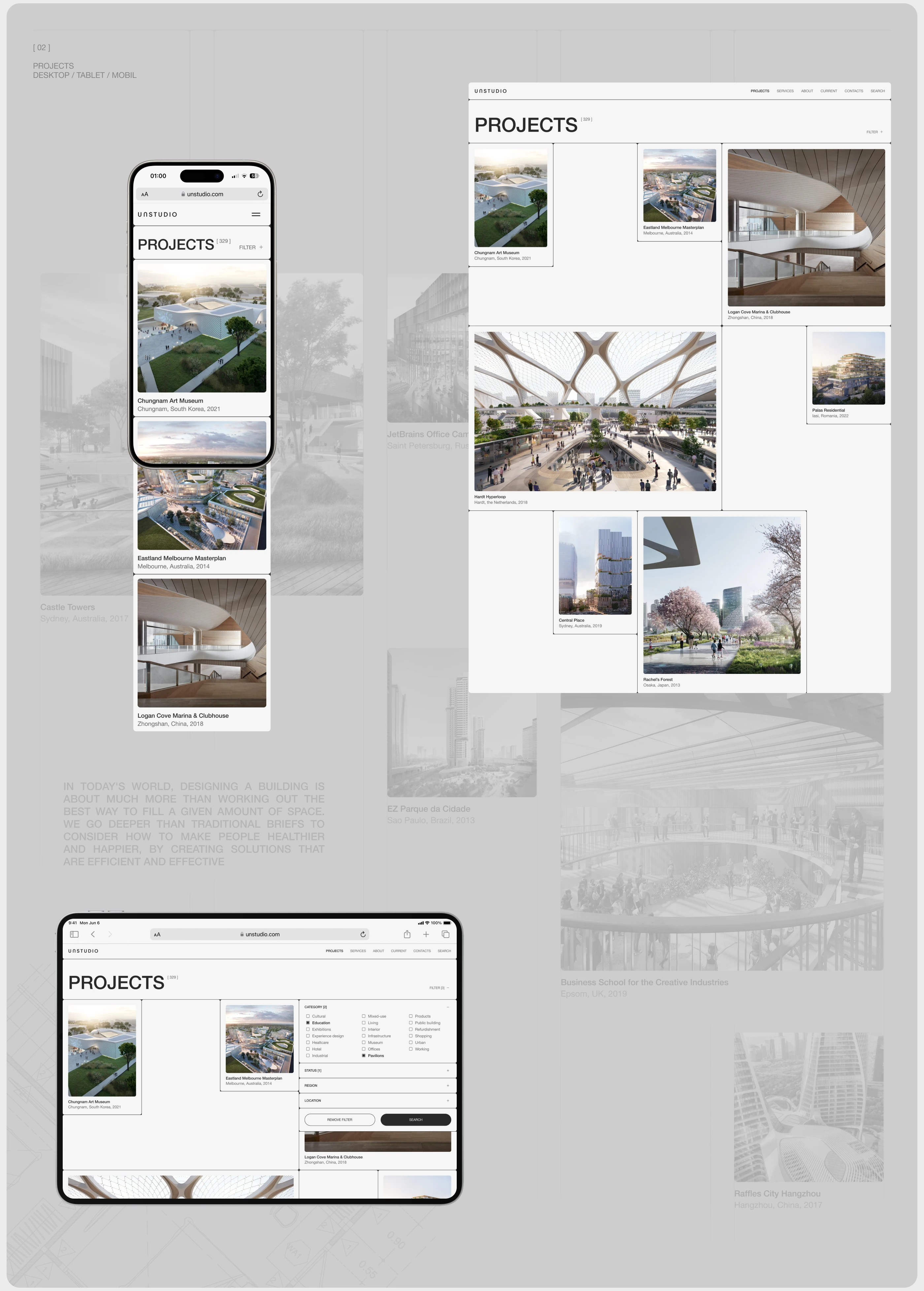 UNStudio — Website — Изображение №4 — Интерфейсы на Dprofile