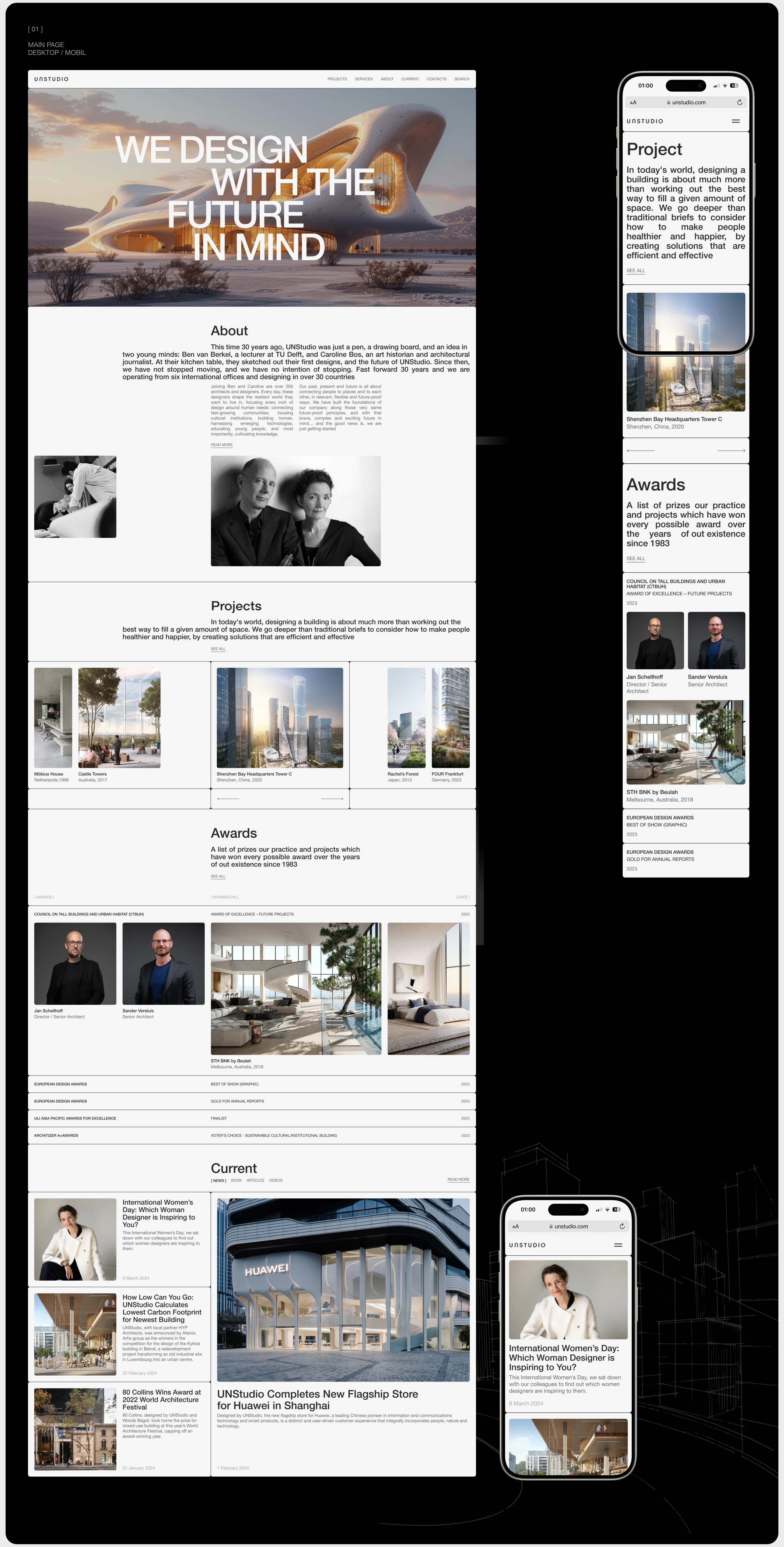 UNStudio — Website — Изображение №2 — Интерфейсы на Dprofile