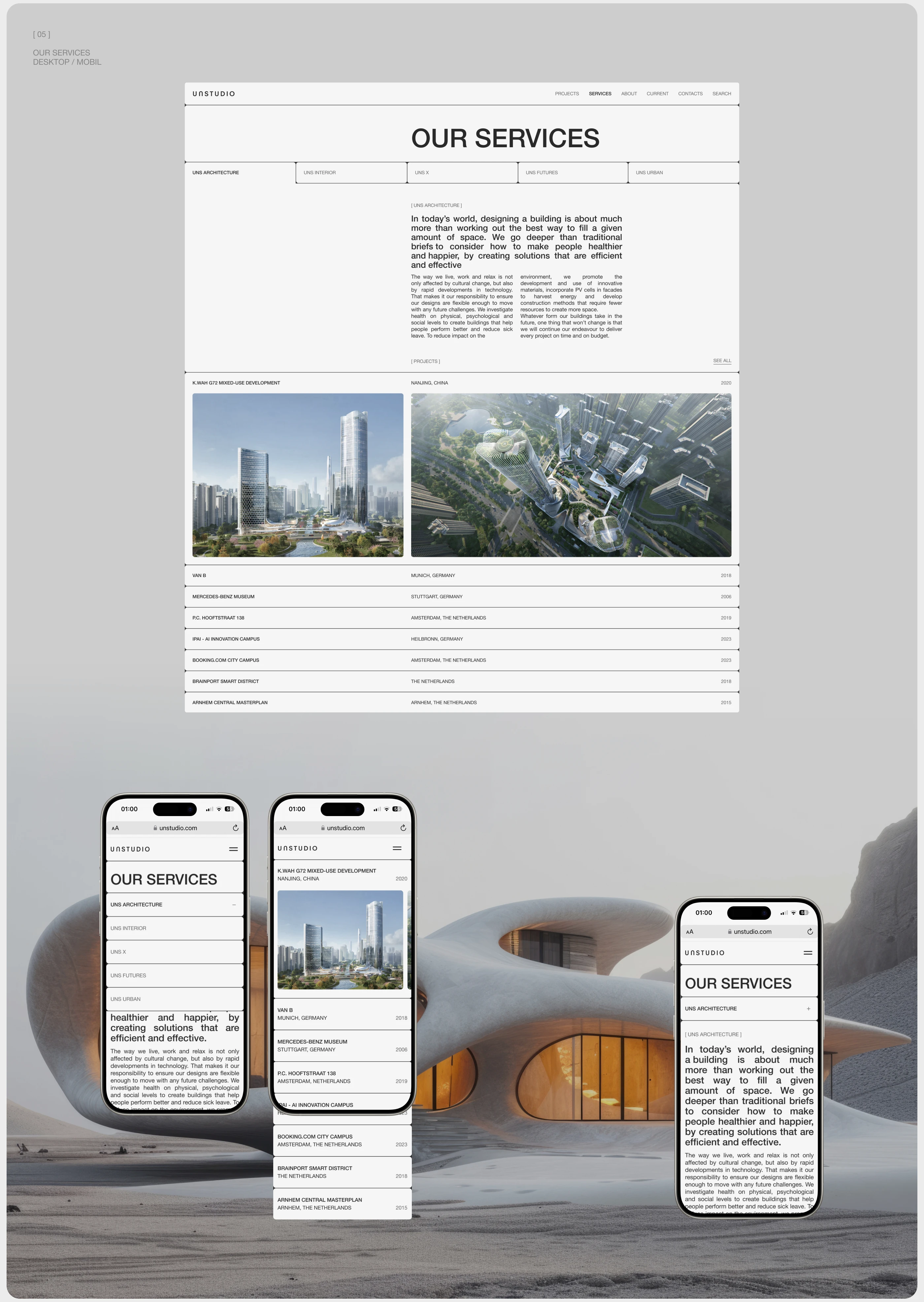 UNStudio — Website — Изображение №8 — Интерфейсы на Dprofile