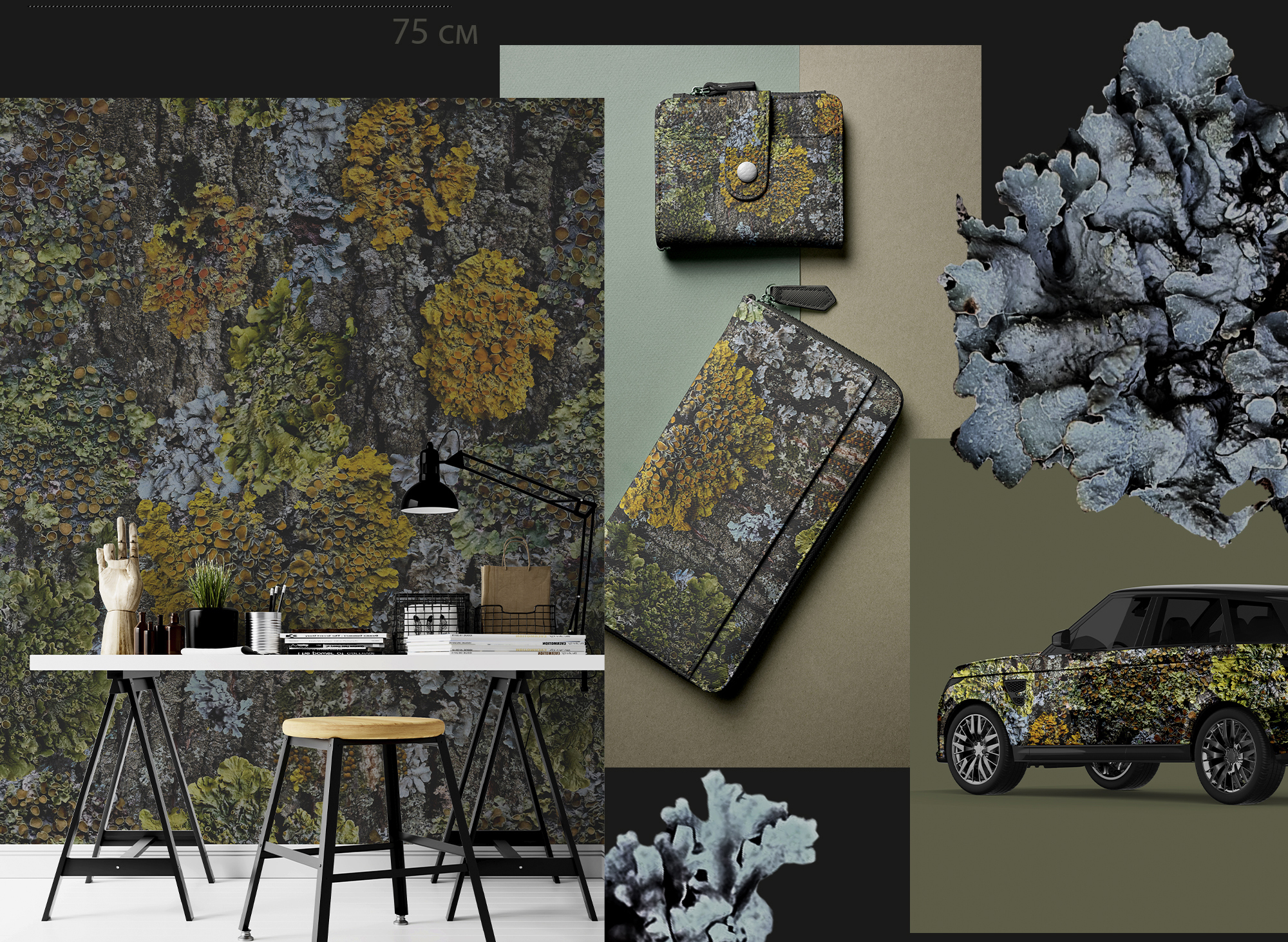 Бесшовный паттерн Кора с лишайниками — Изображение №2 — Брендинг, Иллюстрация на Dprofile