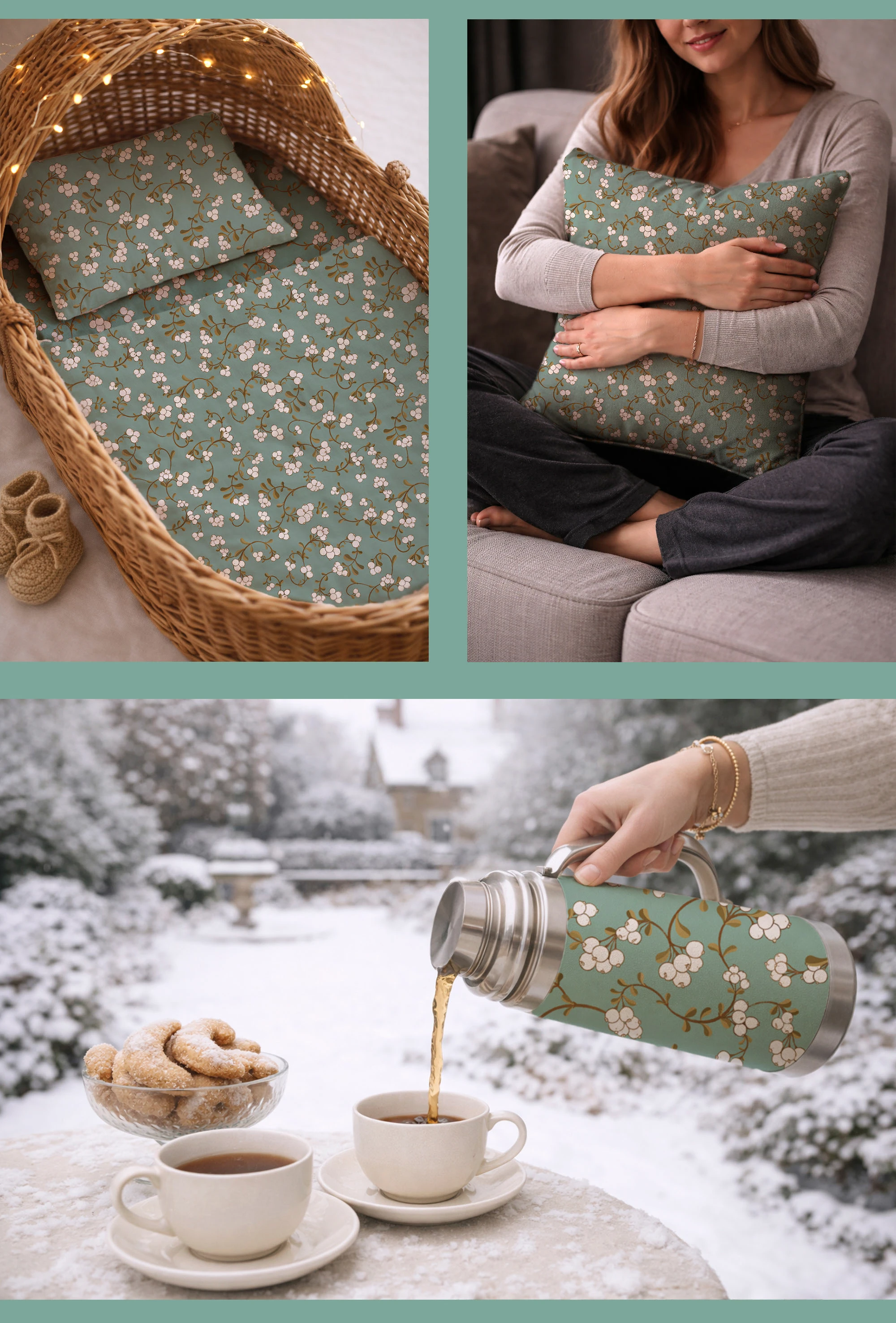 Бесшовный паттерн Снежноягодник — Изображение №3 — Иллюстрация, Графика на Dprofile