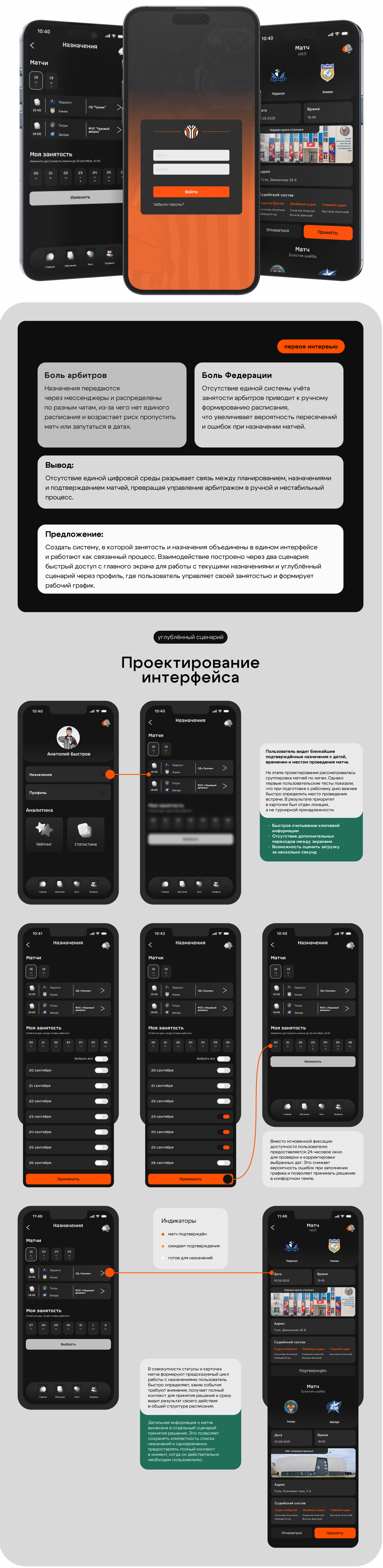 Операционная система для арбитров/Referee operations system — Изображение №3 — Интерфейсы на Dprofile