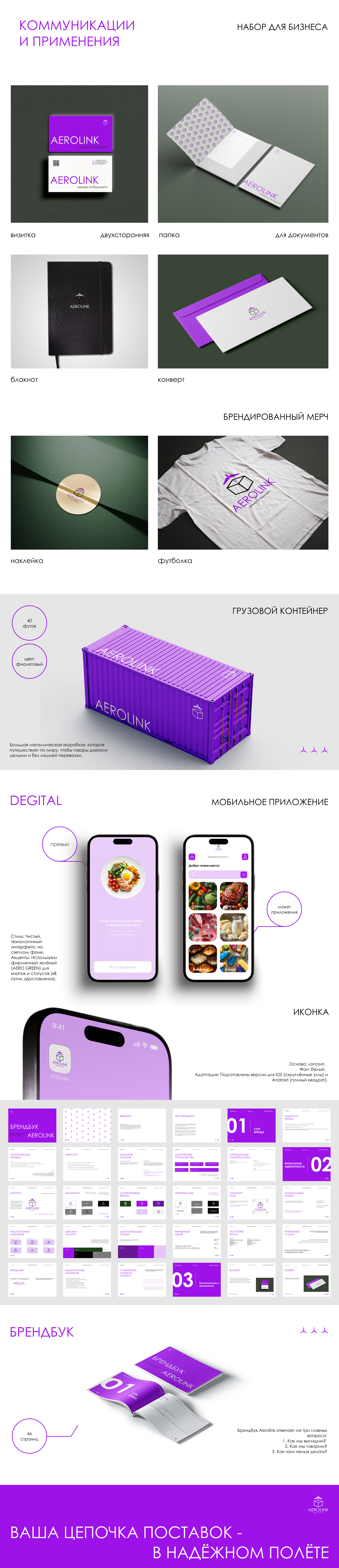 Разработка фирменного стиля компании "AEROLINK". — Изображение №2 — Интерфейсы, Брендинг на Dprofile