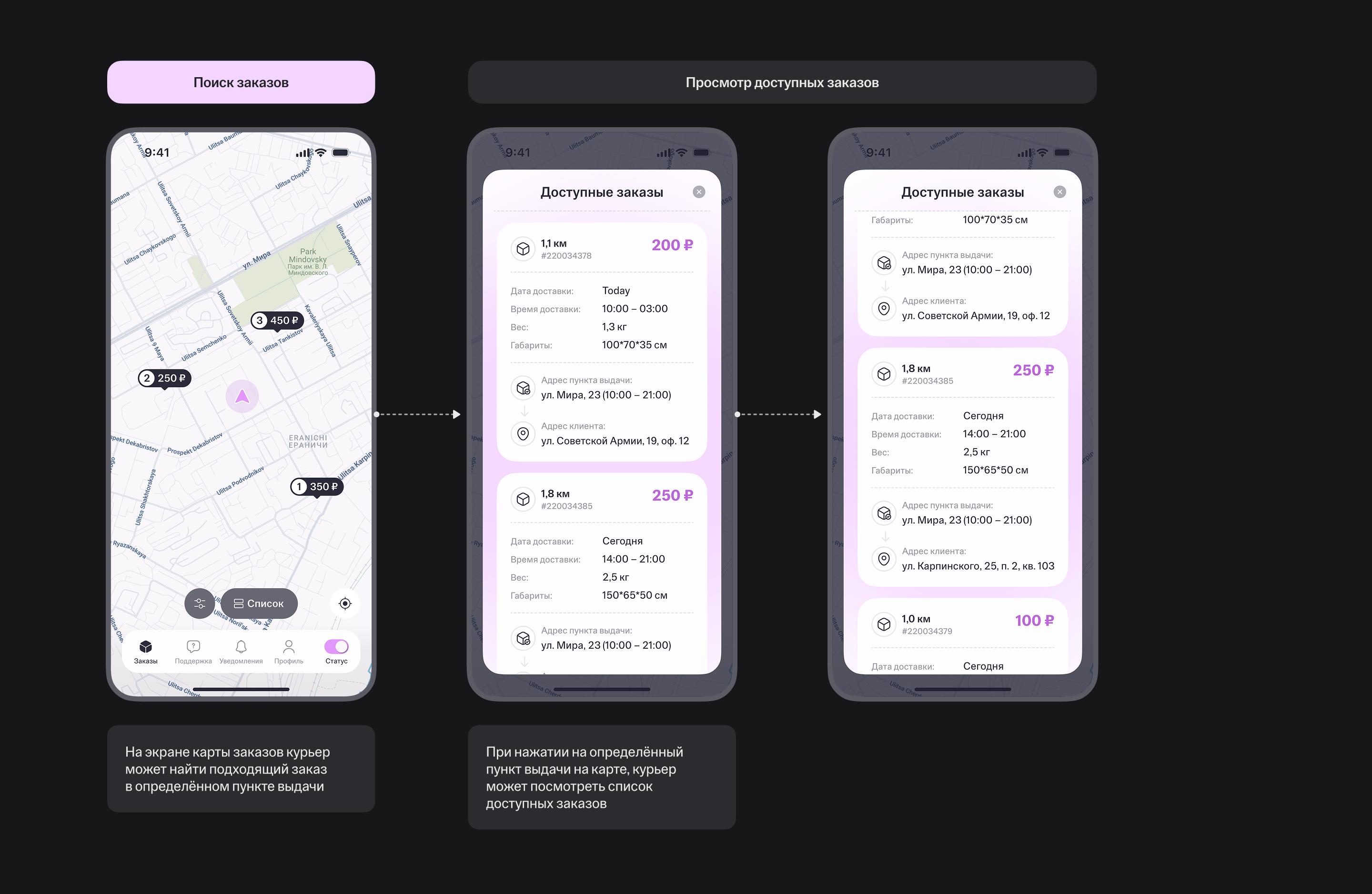 Курьерский сервис | Mobile App — Изображение №8 — Интерфейсы на Dprofile