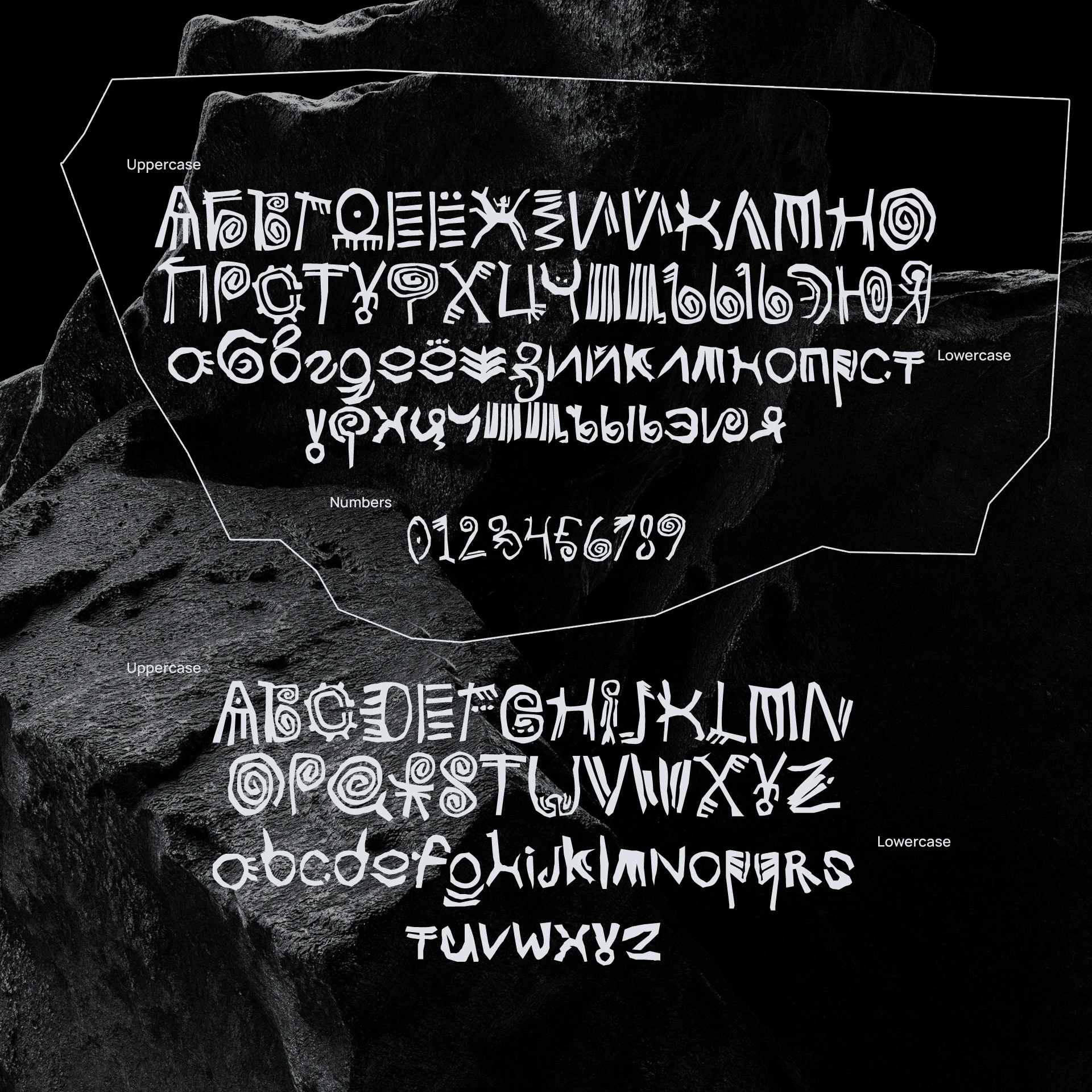 ORIENTIR — бесплатный наскальный шрифт — Изображение №4 — Графика на Dprofile