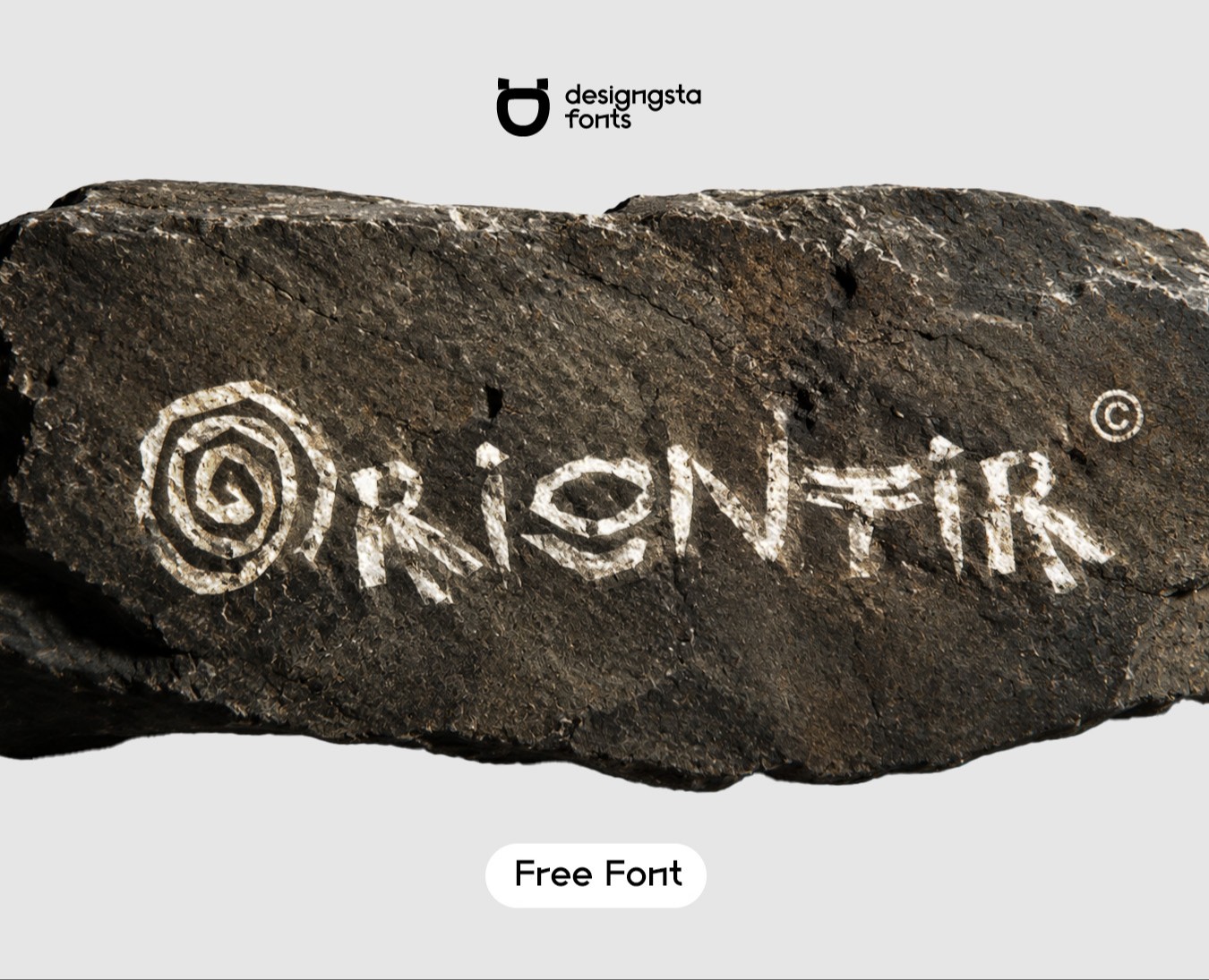 ORIENTIR — бесплатный наскальный шрифт — Графика на Dprofile