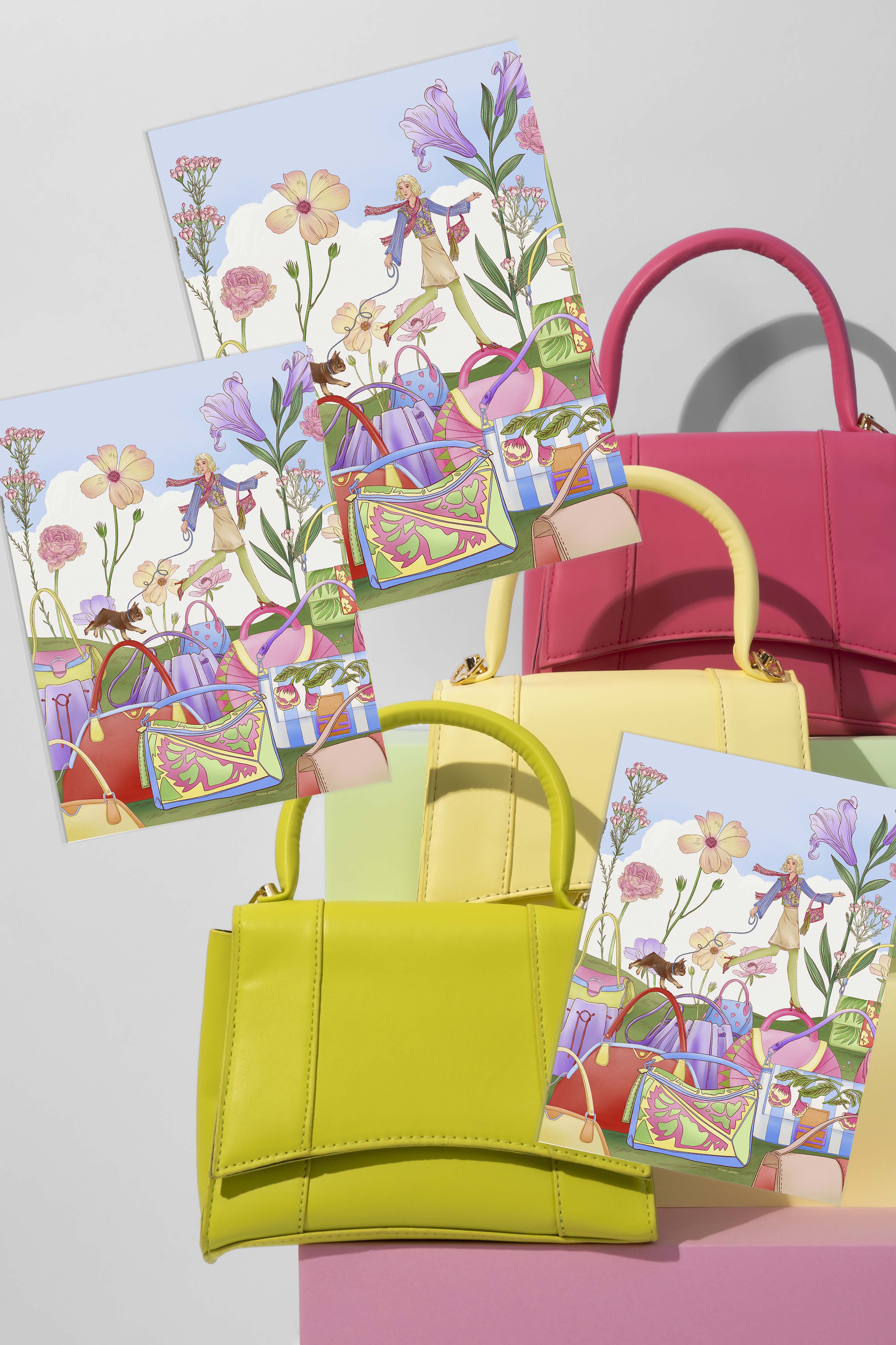 Коммерческая иллюстрация для бренда сумок| editorial art — Изображение №3 — Брендинг, Иллюстрация на Dprofile