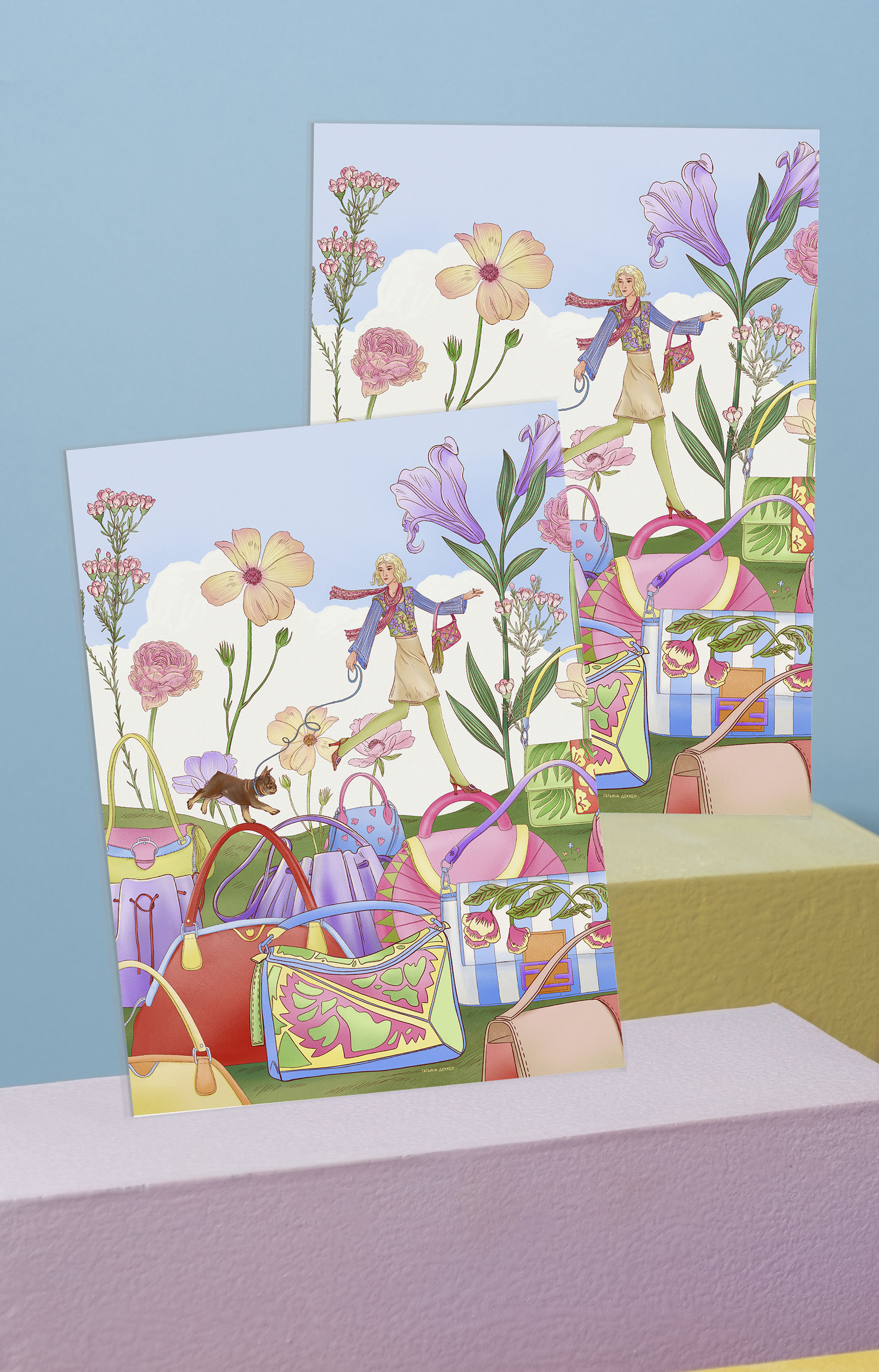 Коммерческая иллюстрация для бренда сумок| editorial art — Изображение №2 — Брендинг, Иллюстрация на Dprofile