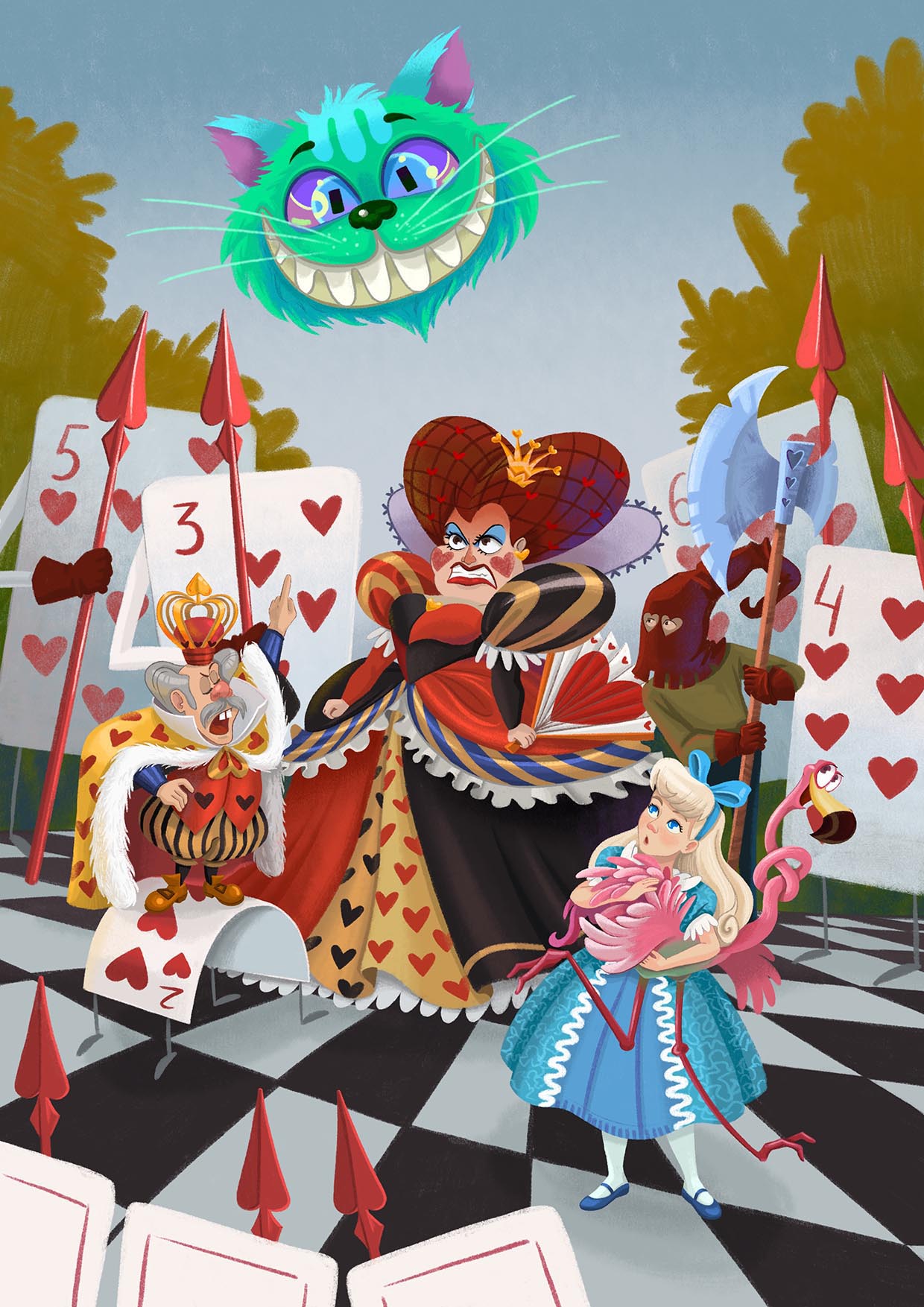 Детская книга "Алиса в стране чудес" — Изображение №7 — Иллюстрация, Графика на Dprofile