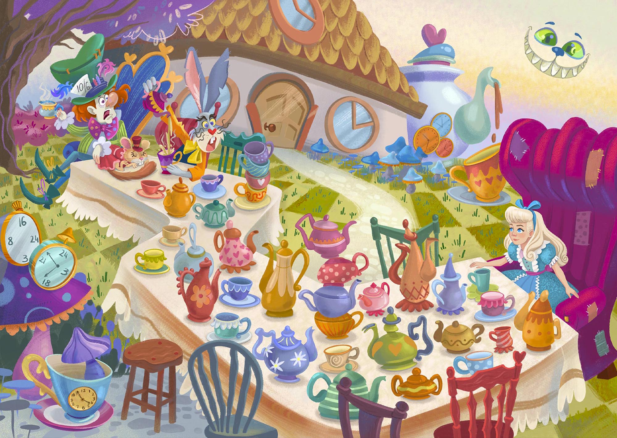 Детская книга "Алиса в стране чудес" — Изображение №9 — Иллюстрация, Графика на Dprofile