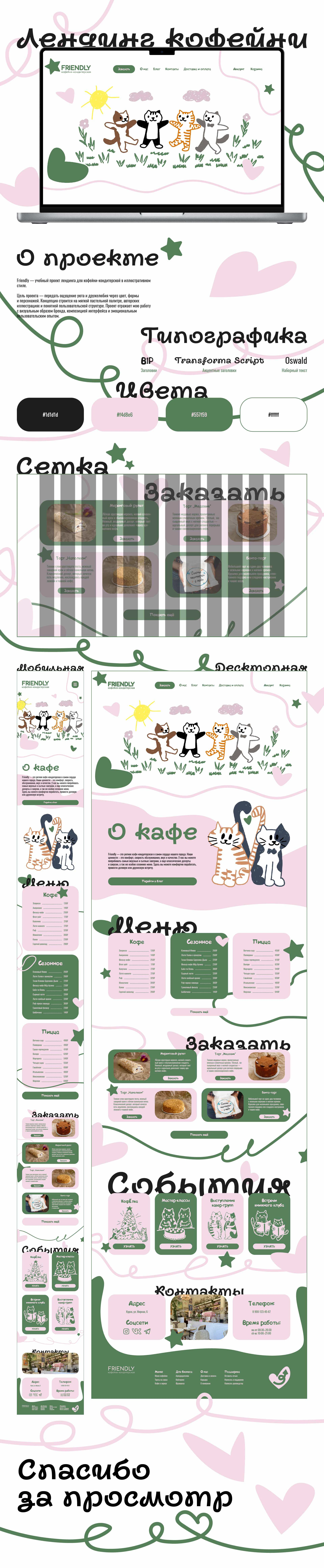 Coffee House Landing Page | Лендинг кофейни — Изображение №1 — Интерфейсы, Иллюстрация на Dprofile