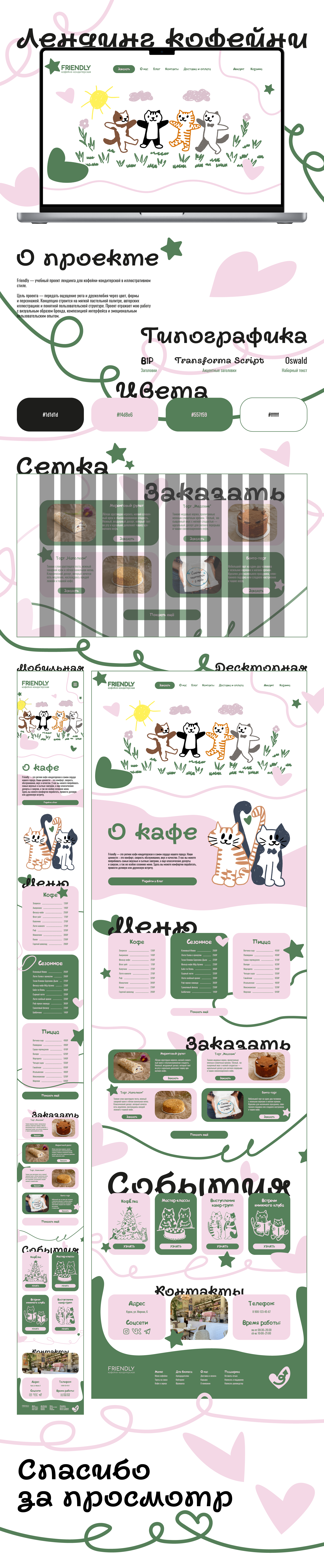Coffee House Landing Page | Лендинг кофейни — Изображение №1 — Интерфейсы, Иллюстрация на Dprofile