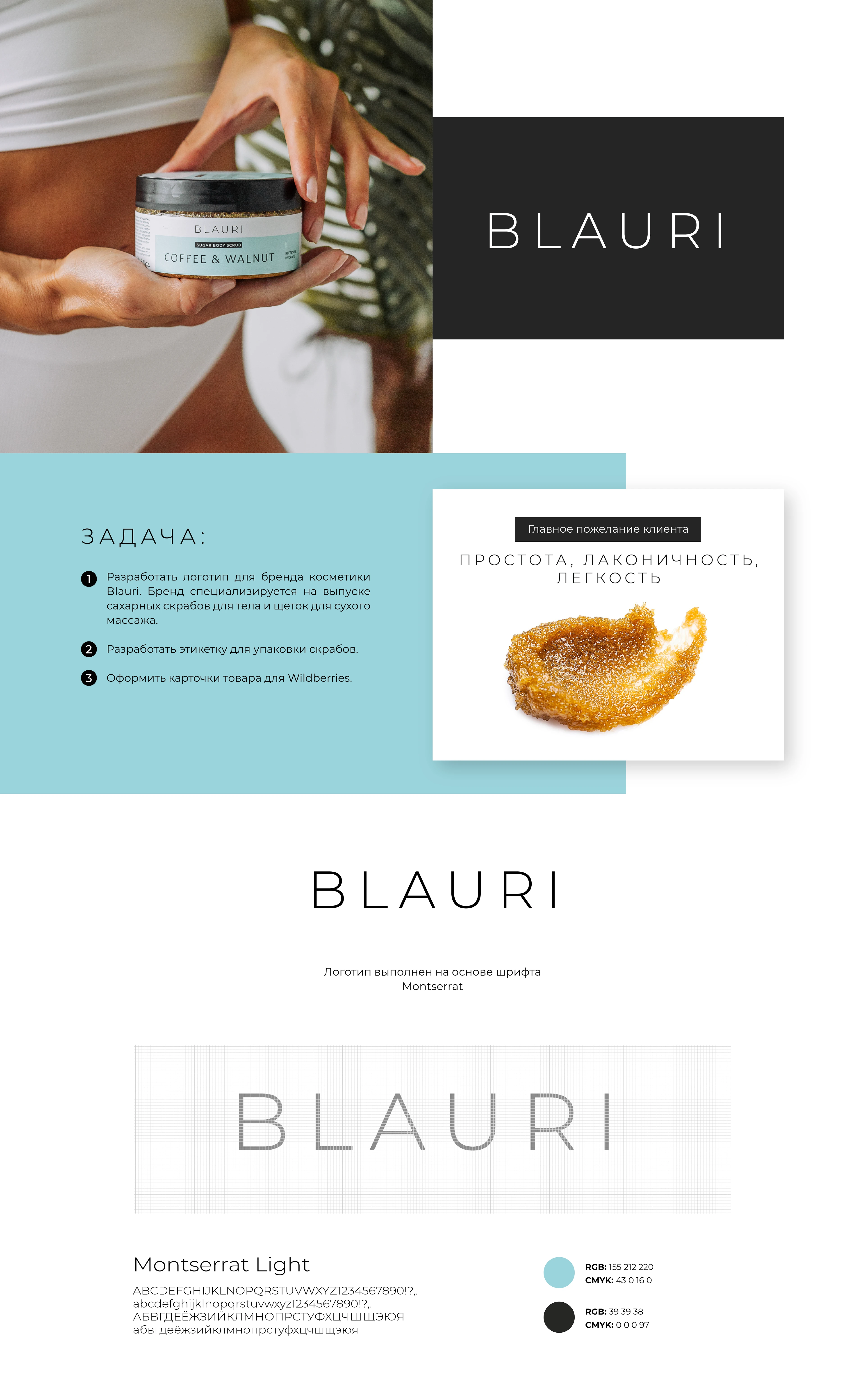 Blauri | Скрабы, косметика — Изображение №1 — Брендинг на Dprofile