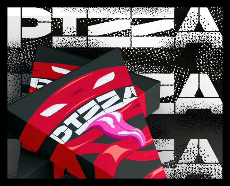 Упаковка под кусочек "PIZZA" — Брендинг, Иллюстрация на Dprofile