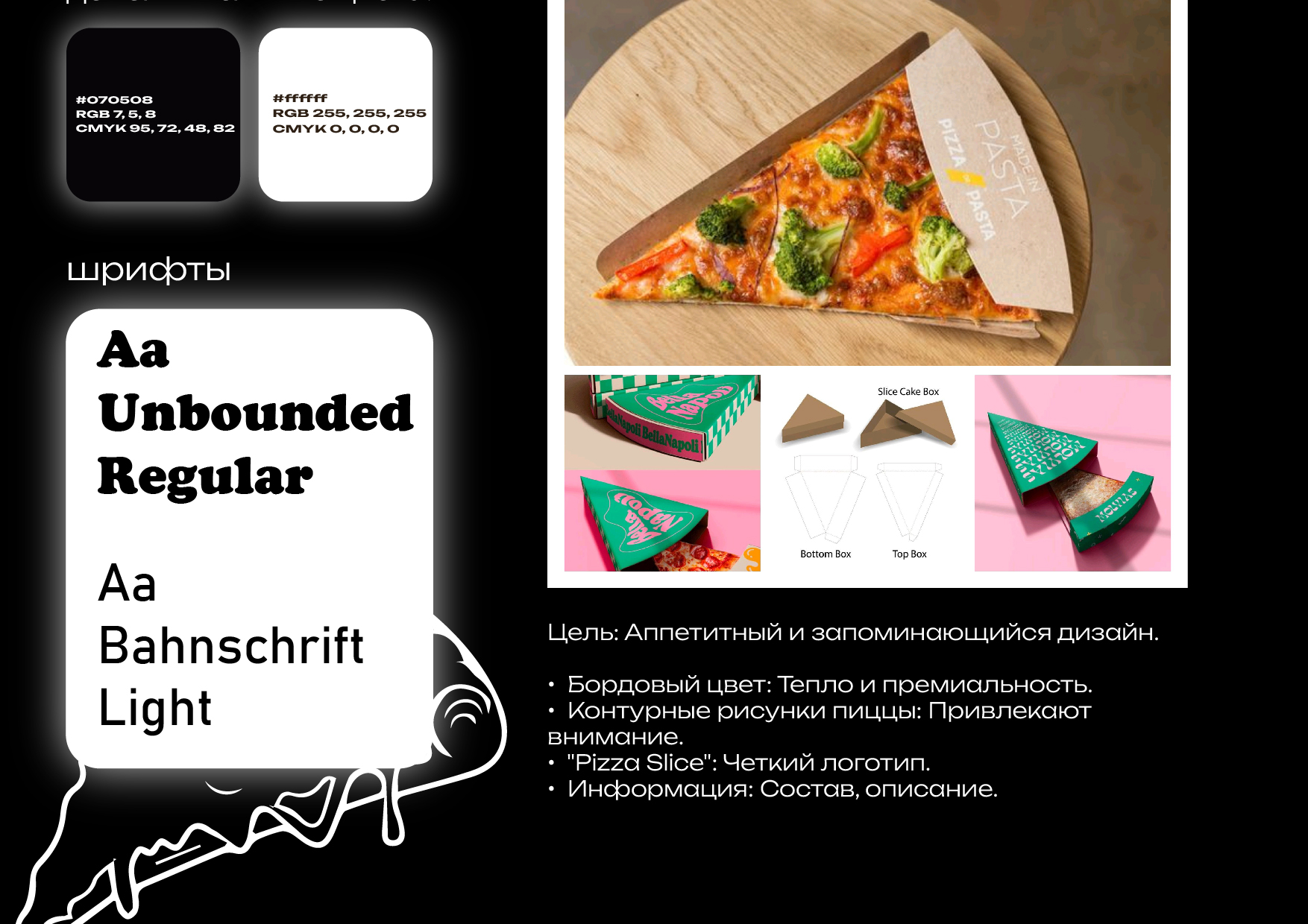 Разрабтка чертежа и дизайна упаковки под кусочек пиццы — Изображение №9 — Брендинг на Dprofile