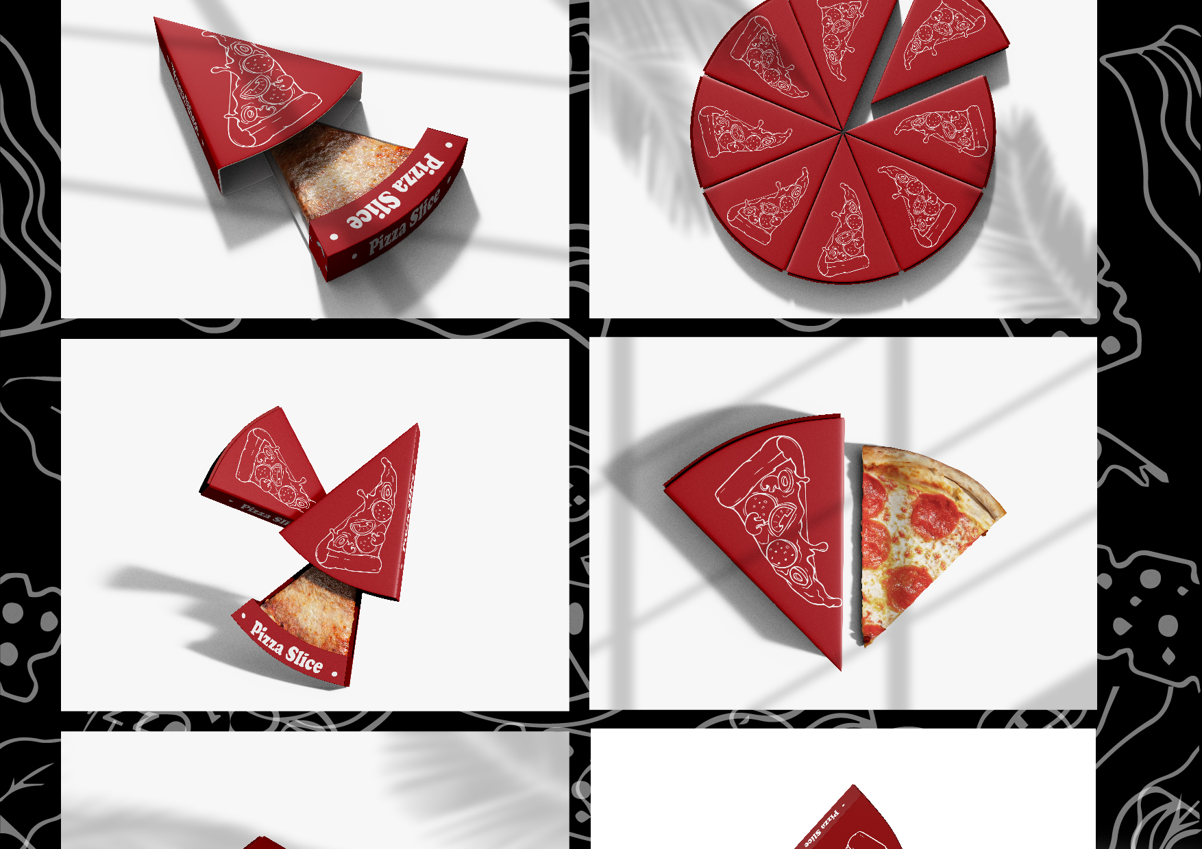 Разрабтка чертежа и дизайна упаковки под кусочек пиццы — Изображение №13 — Брендинг на Dprofile