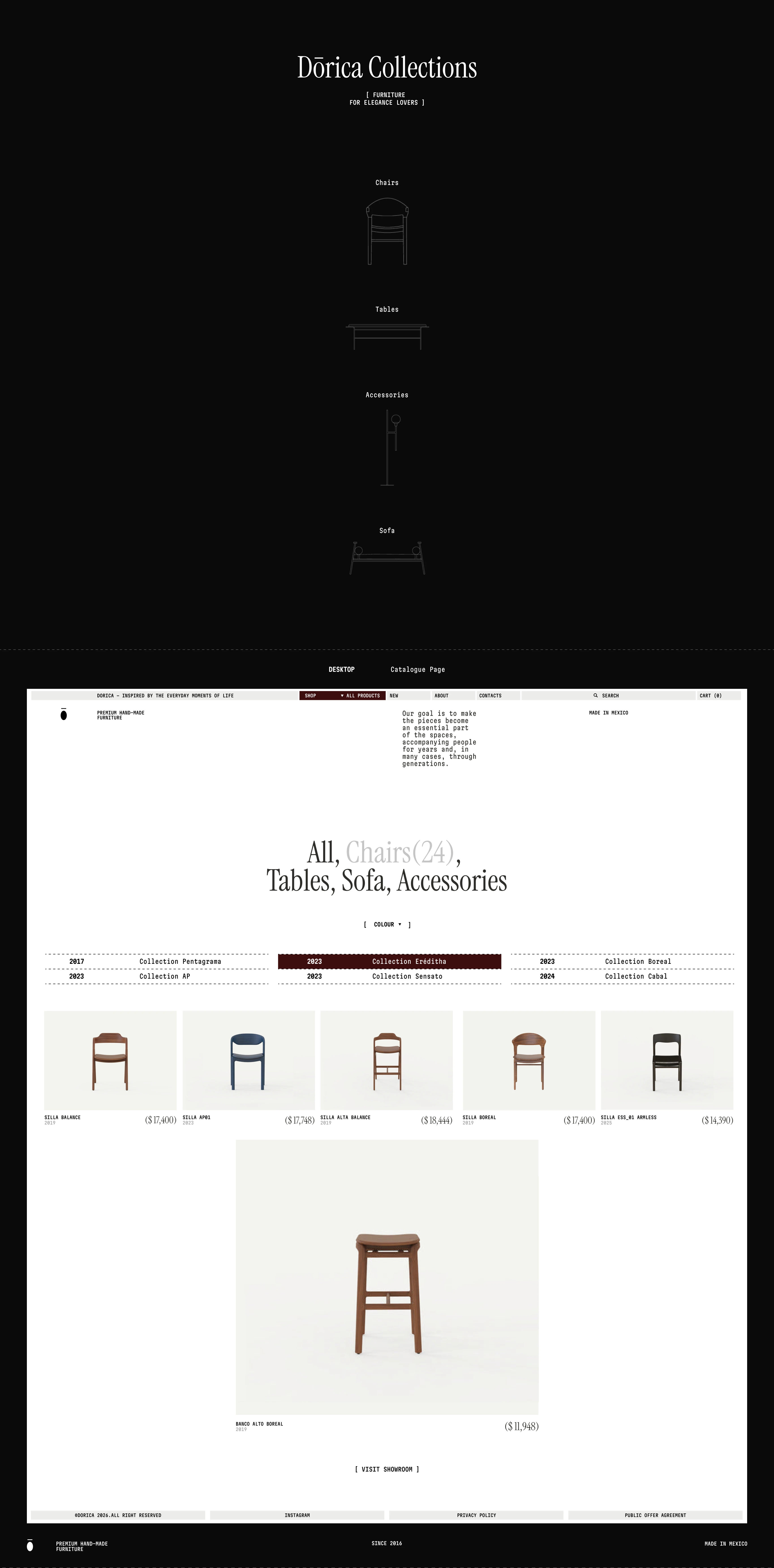 Dōrica Furniture | интернет-магазин премиум мебели — Изображение №4 — Интерфейсы на Dprofile