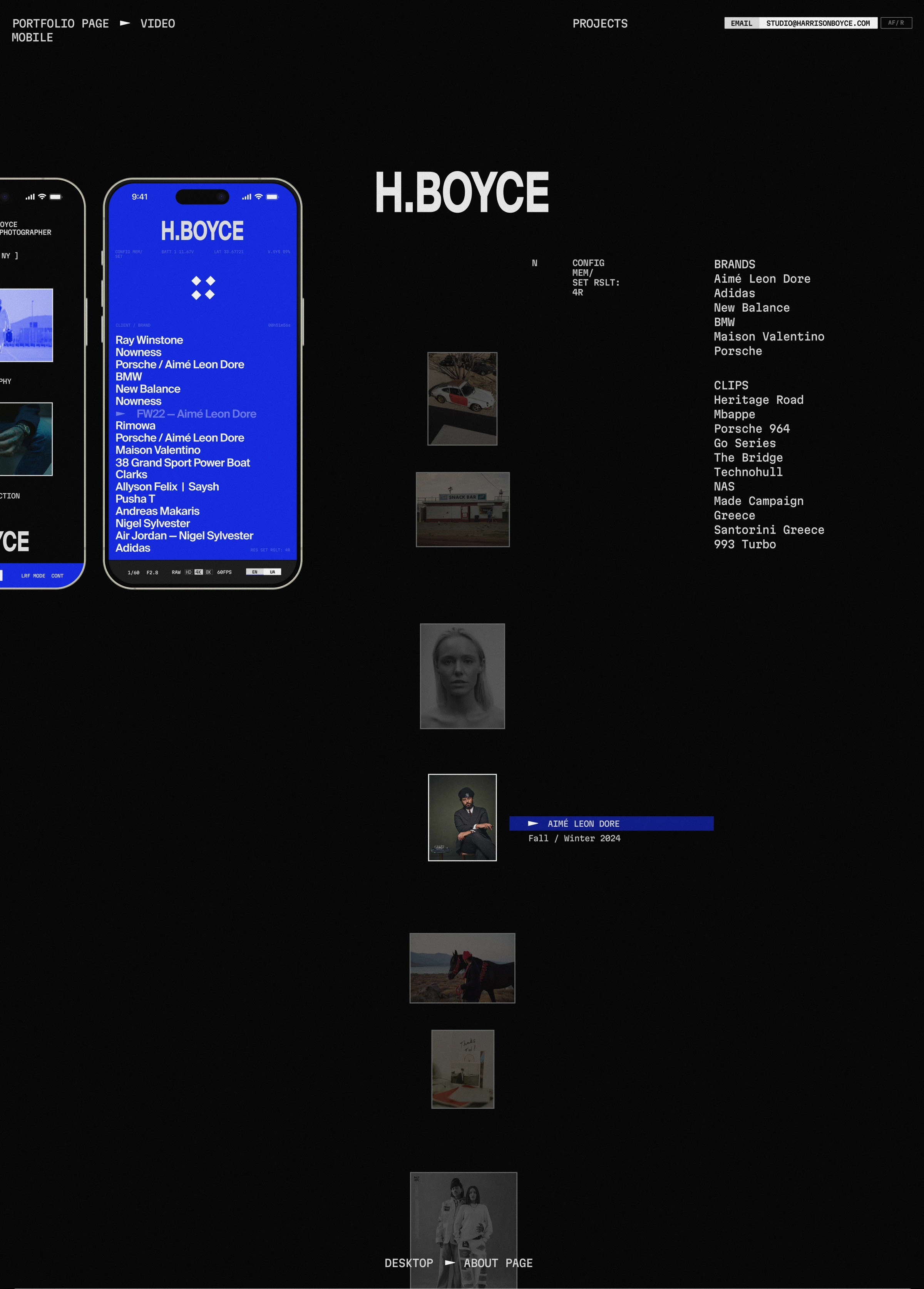 Harrison Boyce portfolio website [ redesign concept ] — Изображение №5 — Интерфейсы на Dprofile
