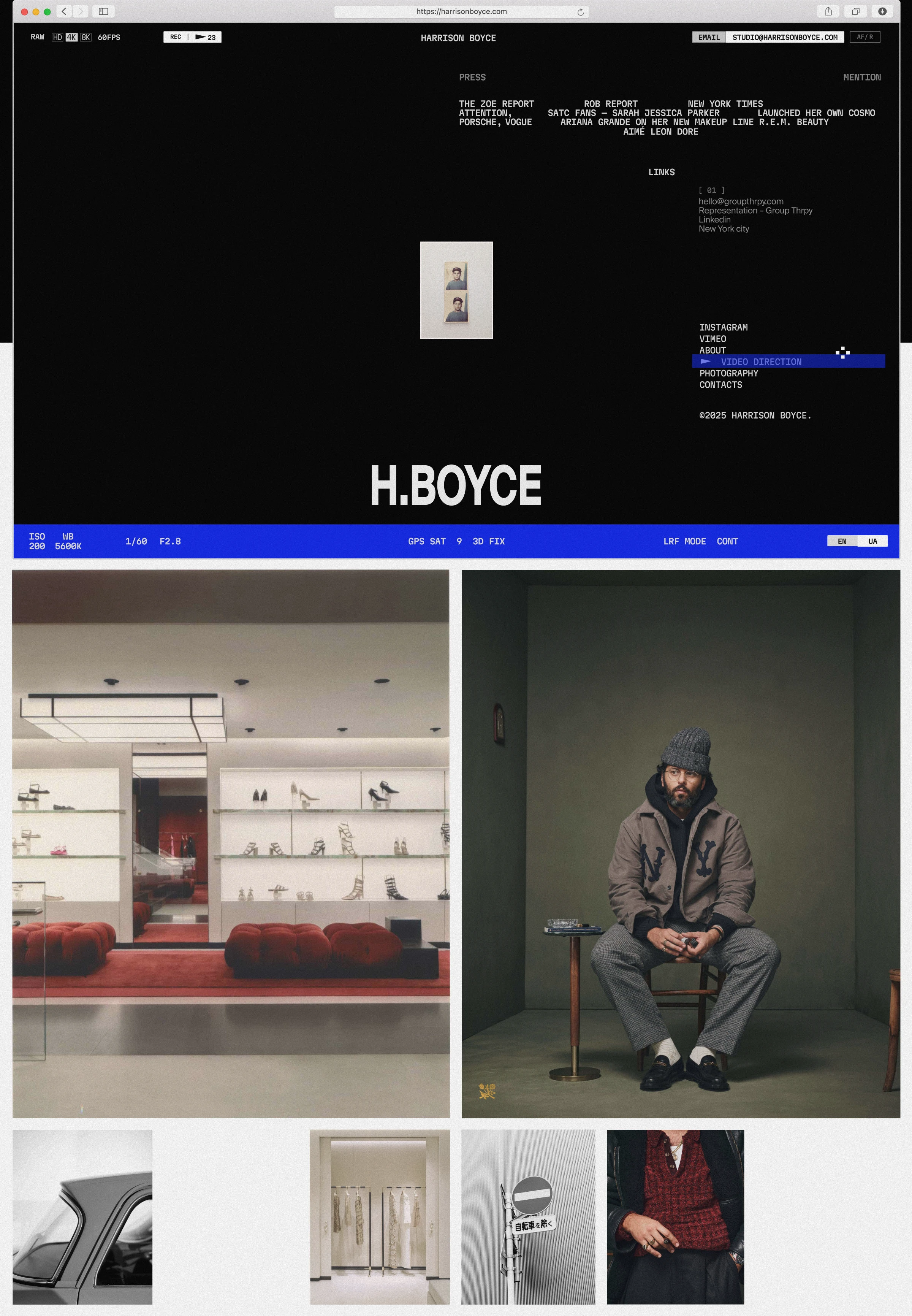 Harrison Boyce portfolio website [ redesign concept ] — Изображение №6 — Интерфейсы на Dprofile