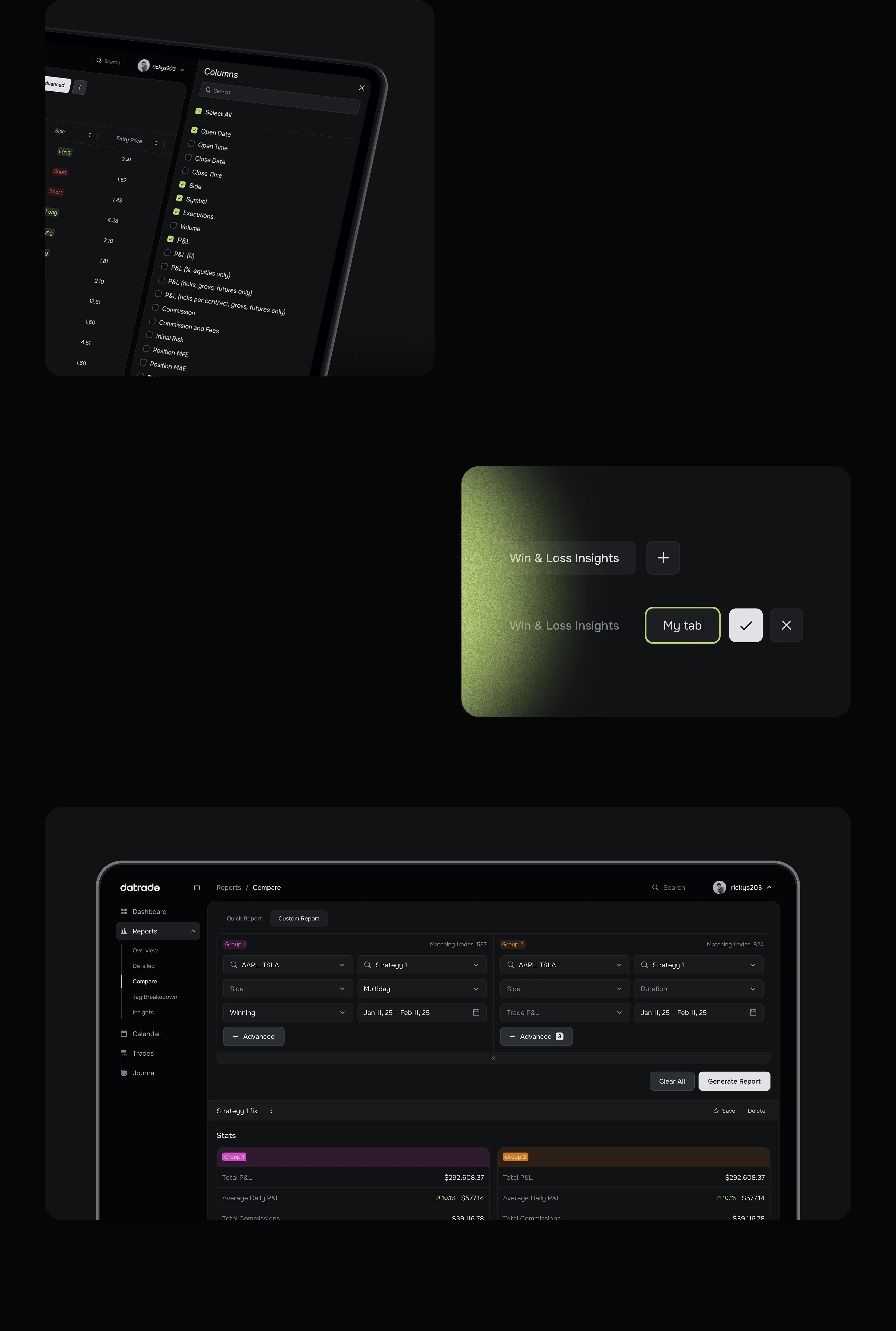 Datrade – Trading Journal · Fintech UX/UI Design — Изображение №7 — Интерфейсы на Dprofile