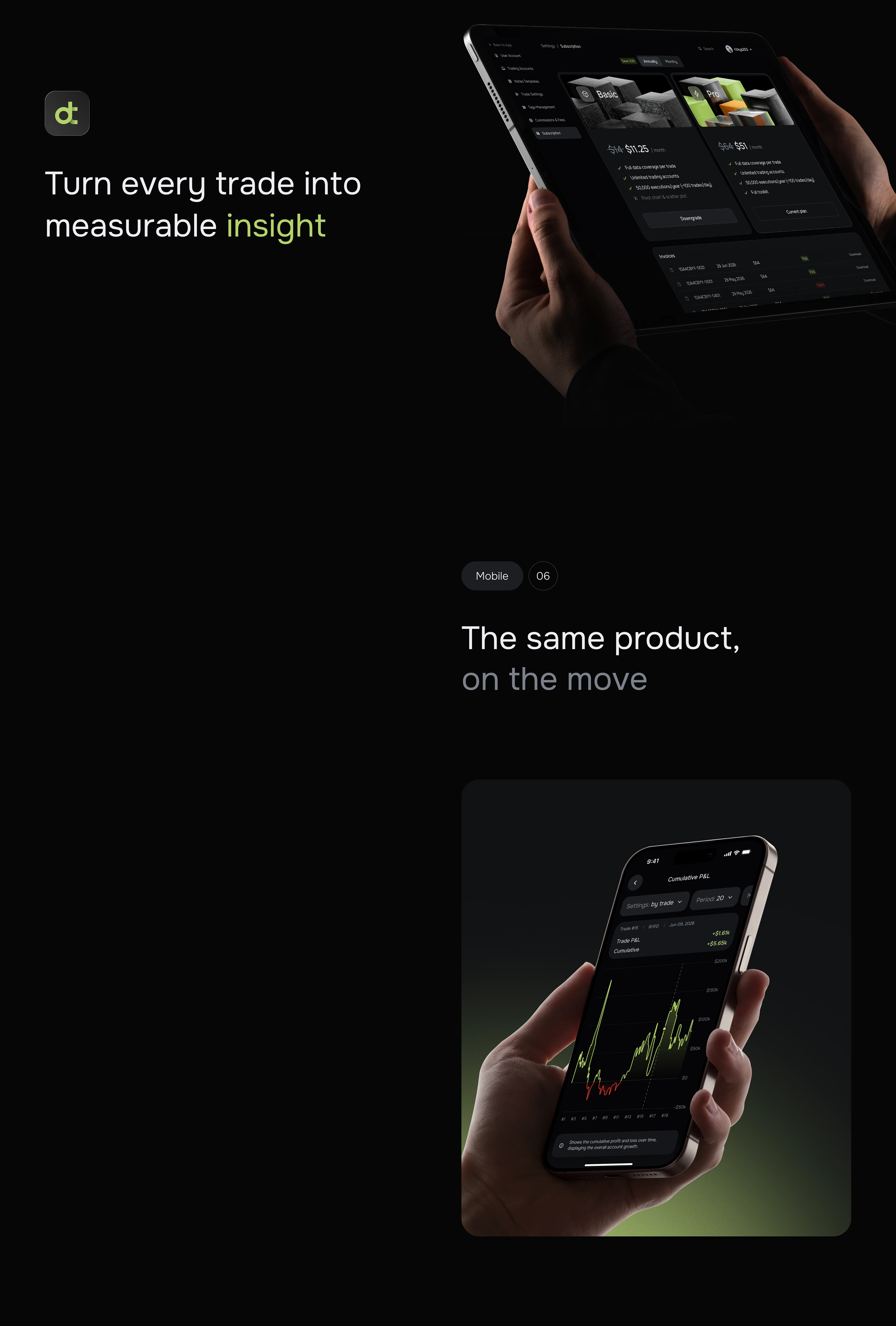Datrade – Trading Journal · Fintech UX/UI Design — Изображение №8 — Интерфейсы на Dprofile