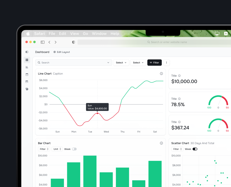 Financial Web Application Design — Интерфейсы на Dprofile