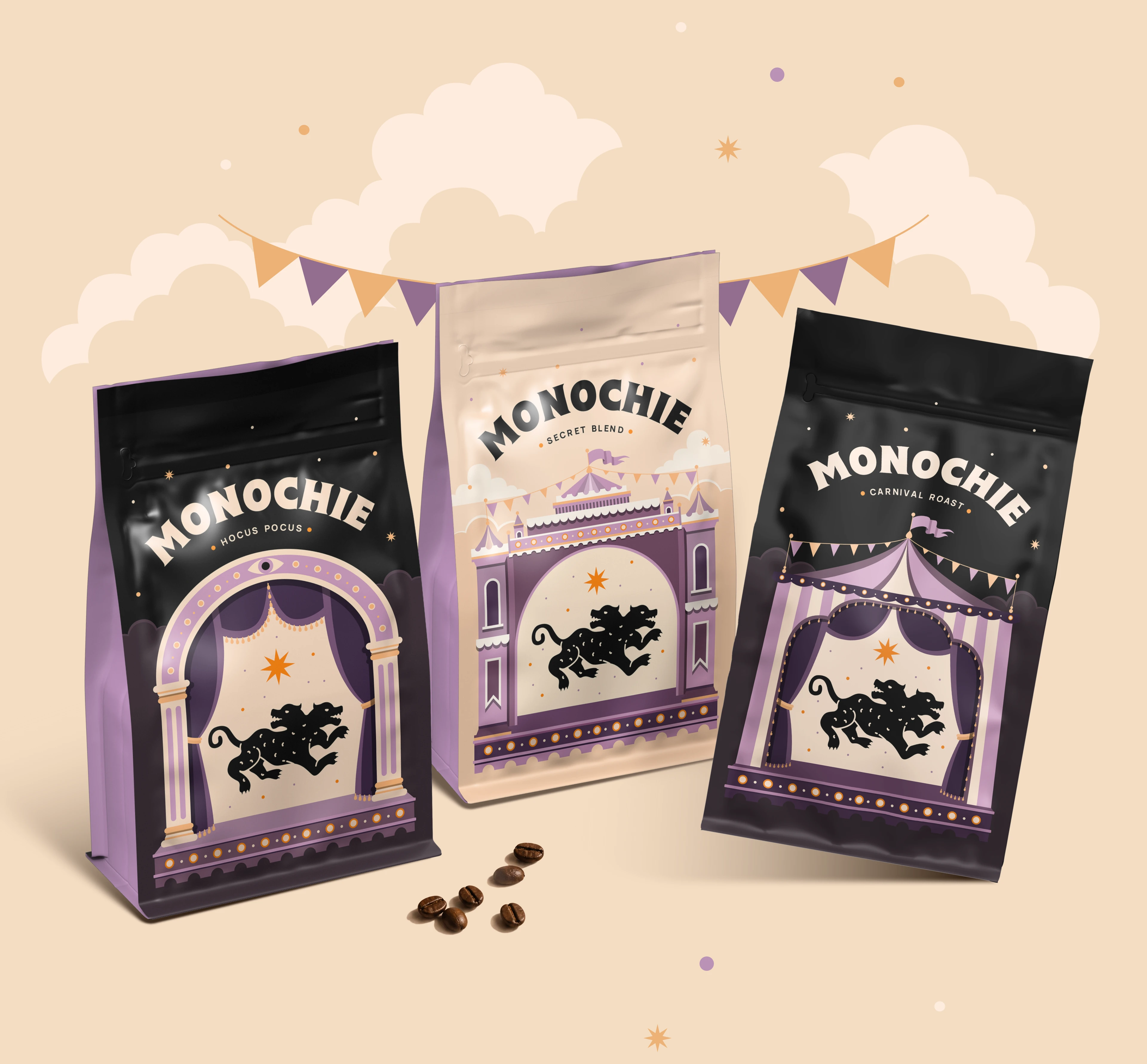 MONOCHIE | Coffee Brand Identity & Packaging — Изображение №5 — Брендинг, Иллюстрация на Dprofile