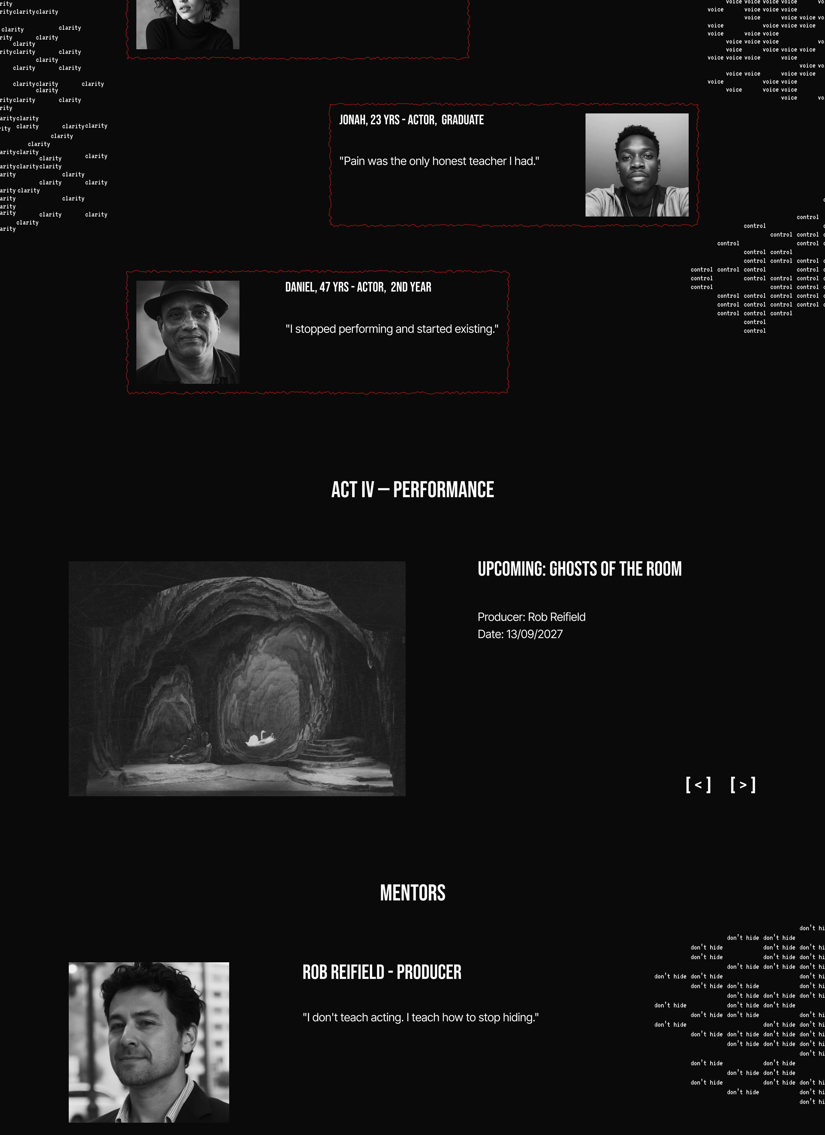 Underground acting studio [WE ACT] — Изображение №3 — Интерфейсы на Dprofile