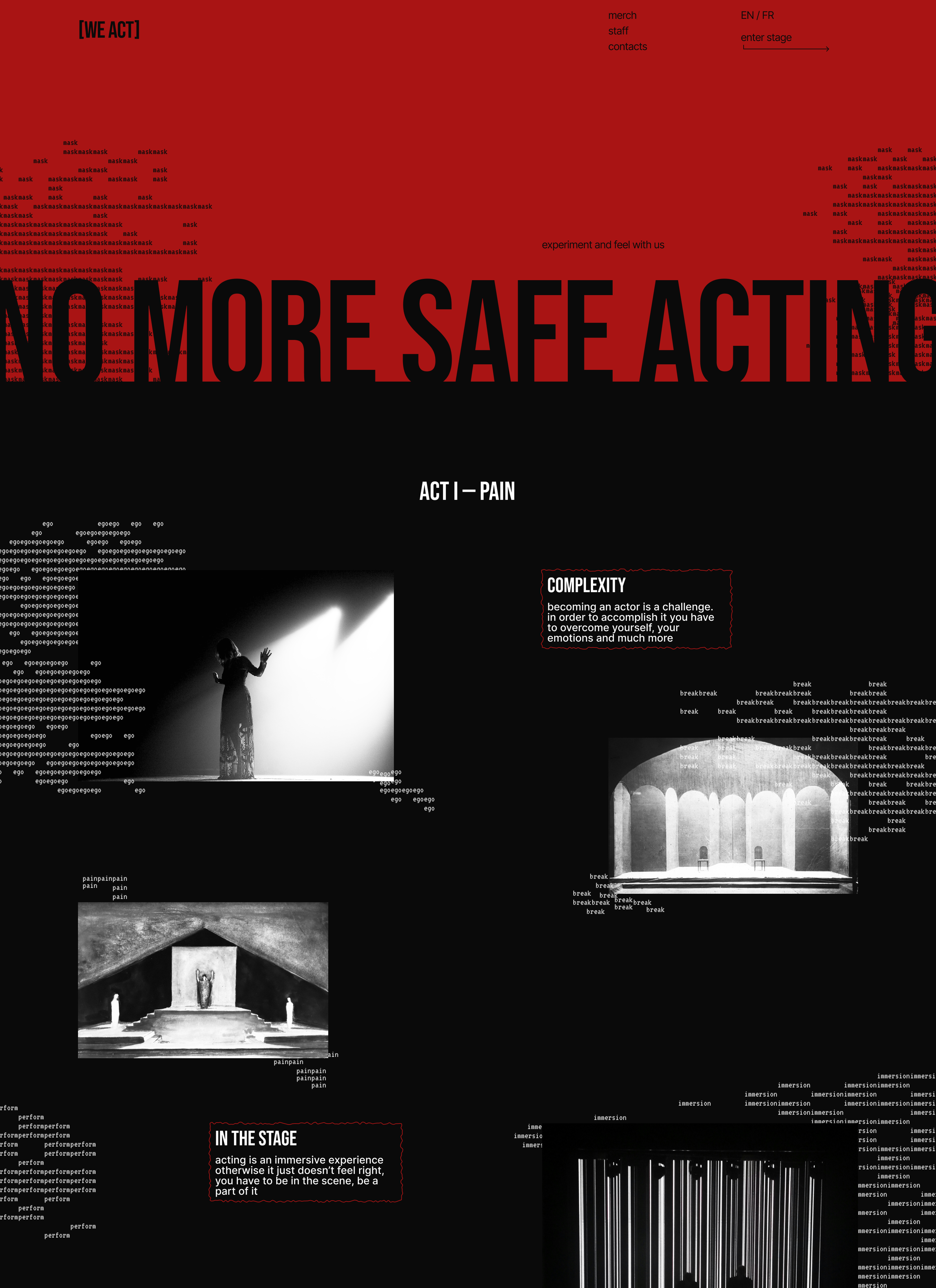 Underground acting studio [WE ACT] — Изображение №1 — Интерфейсы на Dprofile