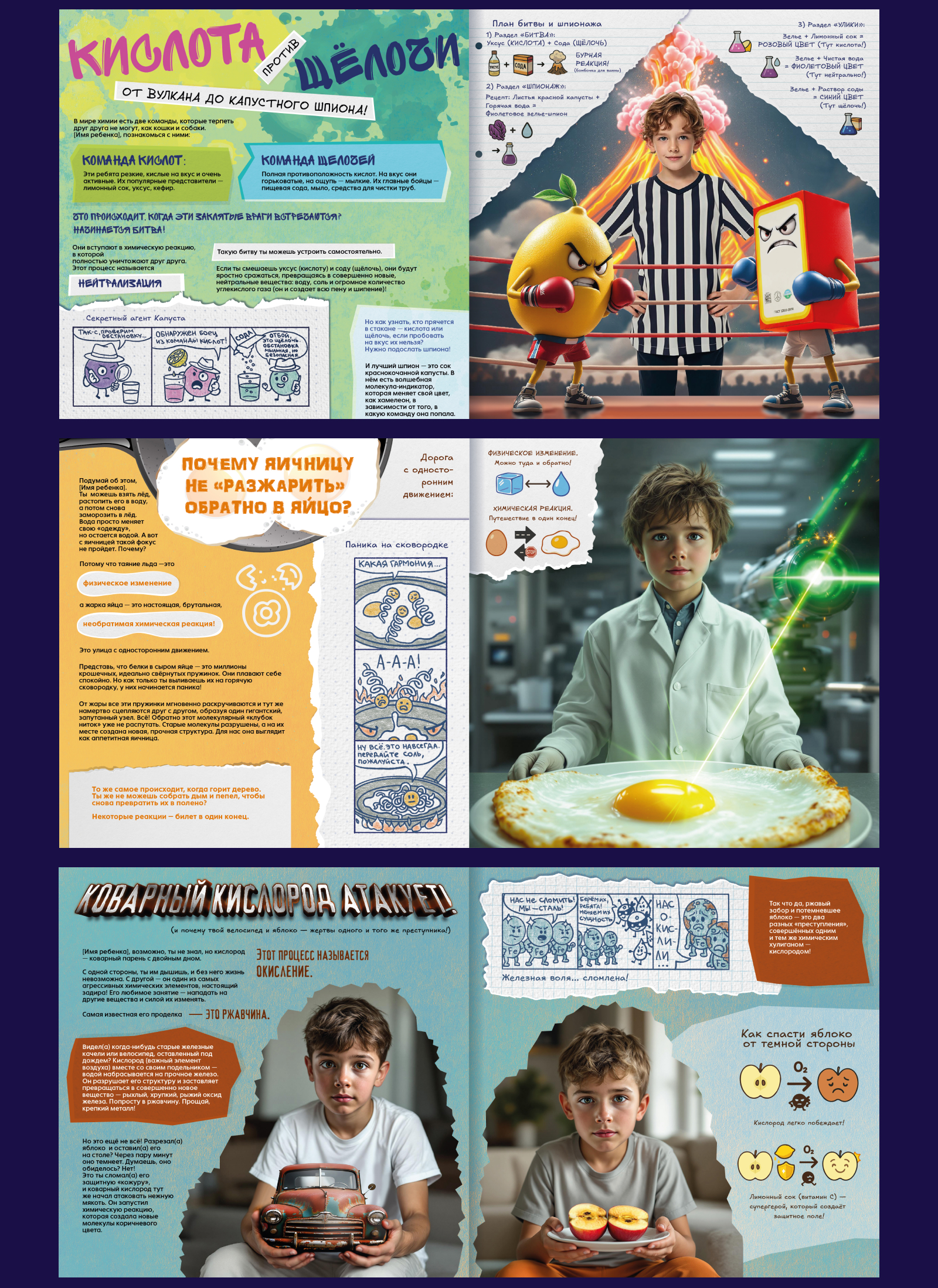 Детская книга "Тайны химии" — Изображение №6 — Иллюстрация, Графика на Dprofile