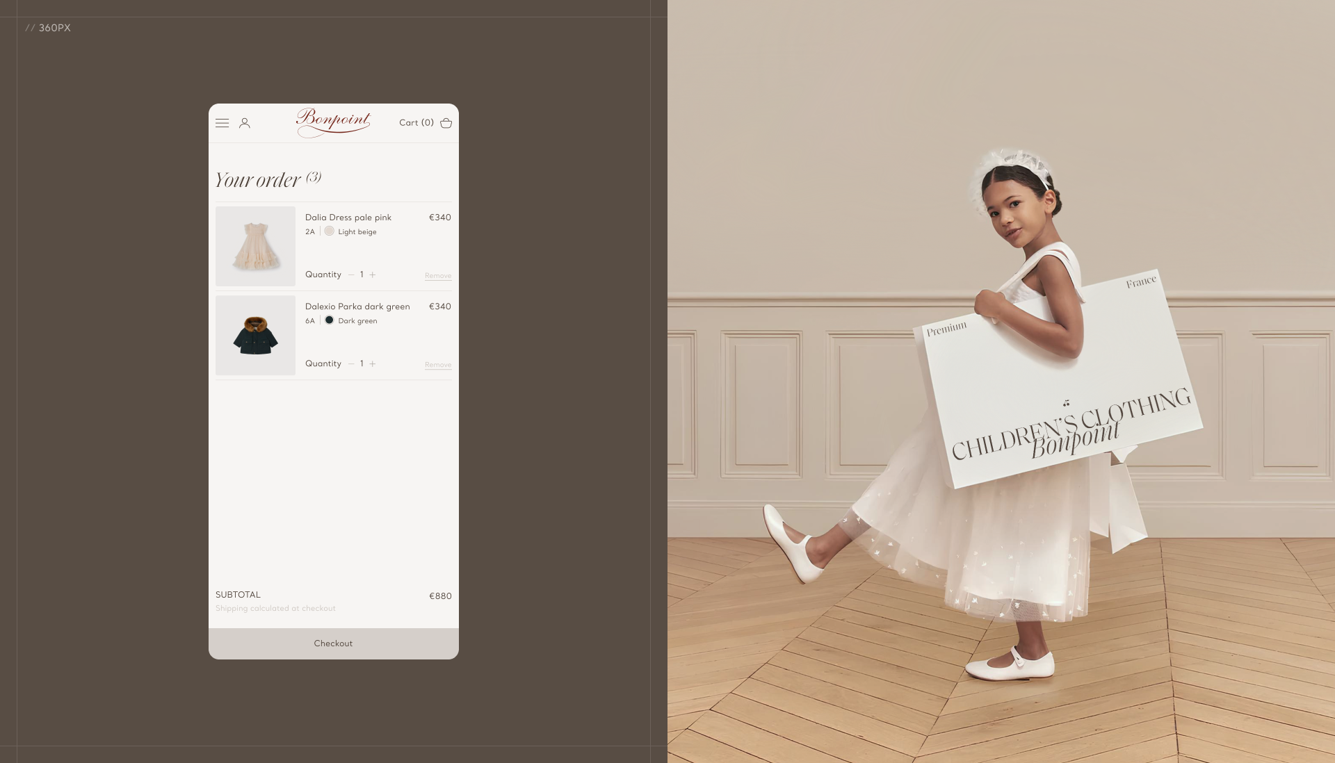 Bonpoint | e-commerce — Изображение №7 — Интерфейсы, Брендинг на Dprofile