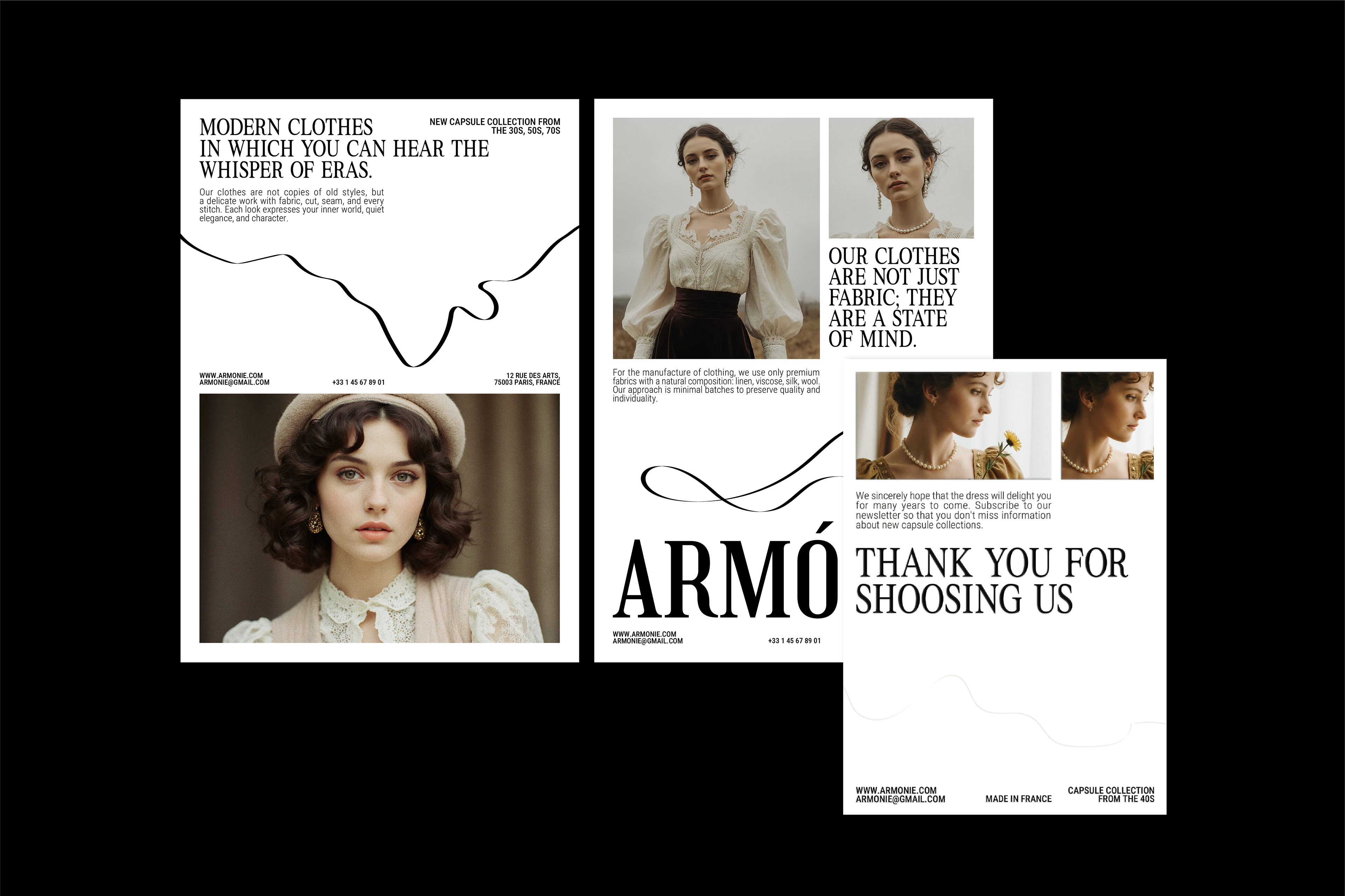 Armо́nie | Айдентика для бренда винтажной женской одежды — Изображение №14 — Брендинг на Dprofile